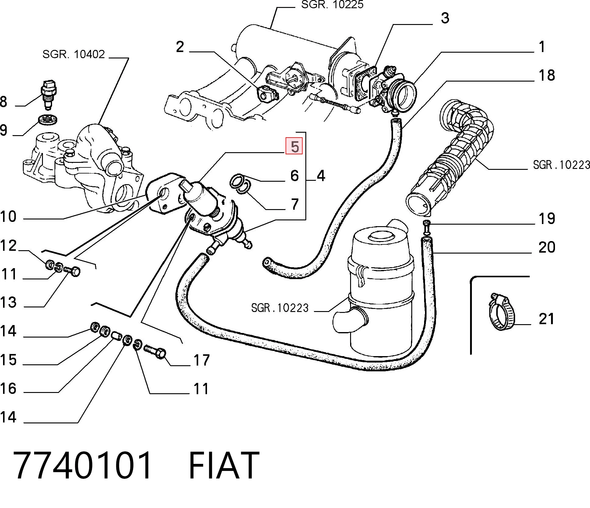 7740101 Fiat/Alfa/Lancia РХХ