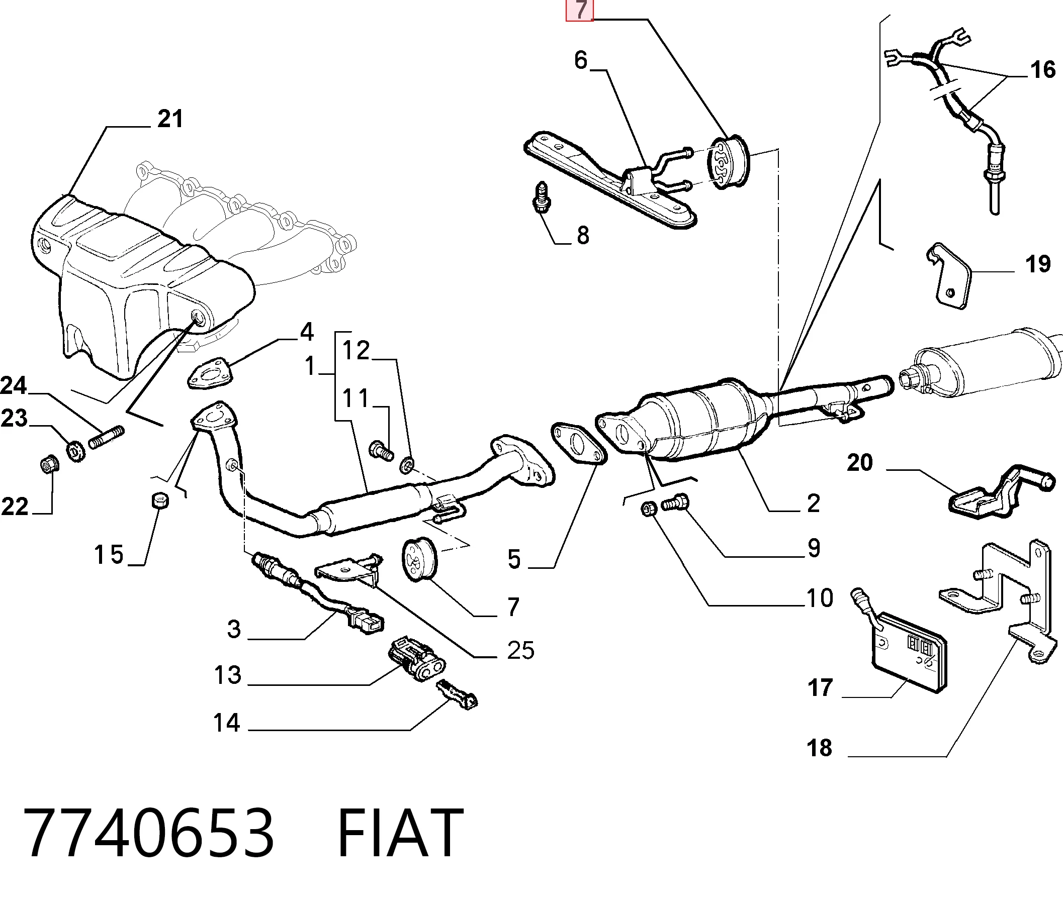 Купити Подушка глушника Fiat Linea  323