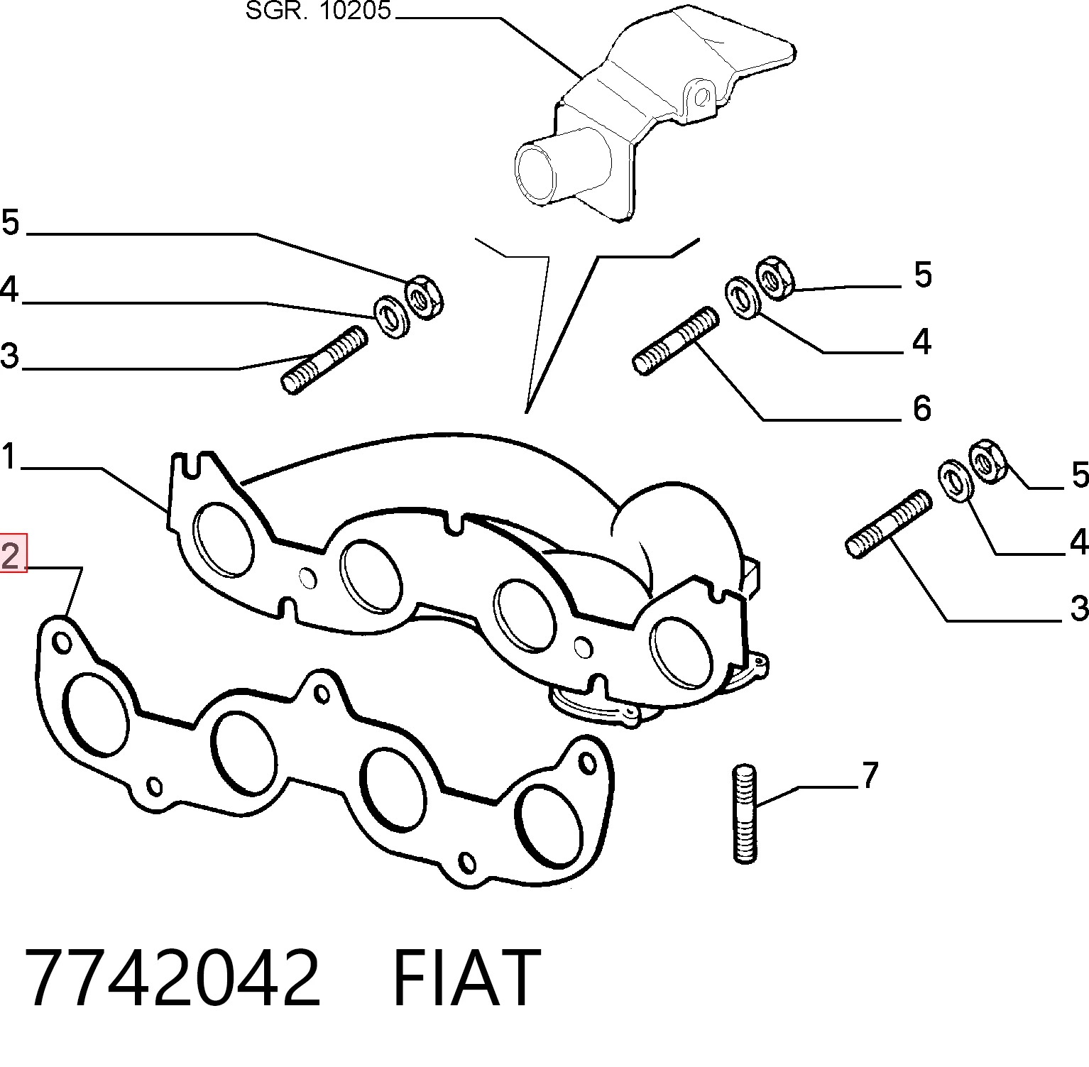 Прокладка випускного колектора Seat Ibiza I хетчбек (021A) (1984 - 1993) ціна, від 2.03 USD
