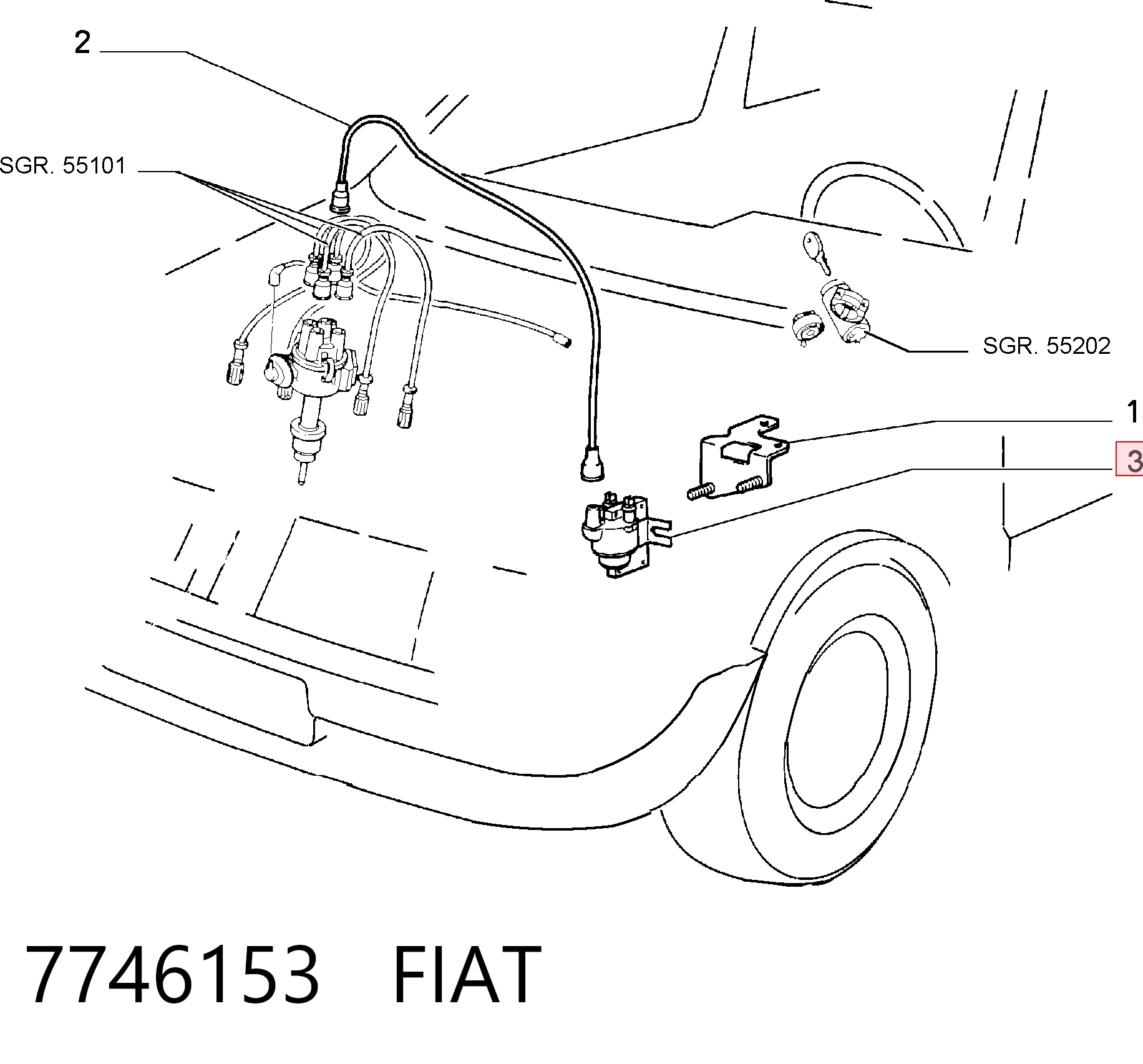  Котушка запалювання Fiat Fiorino 