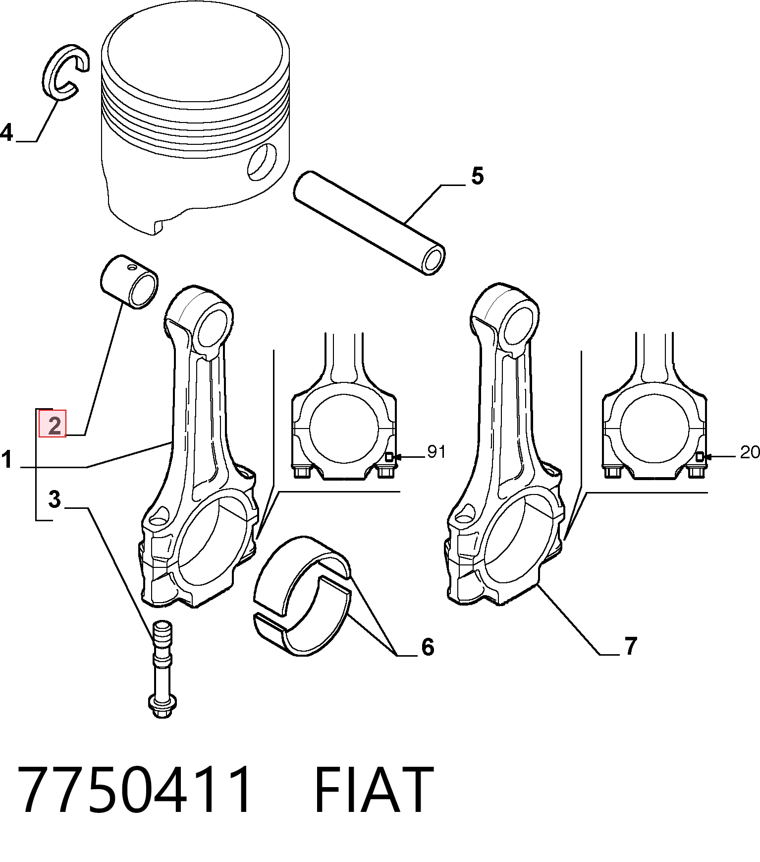 KB4029L SMY Втулка верхньої головки шатуна