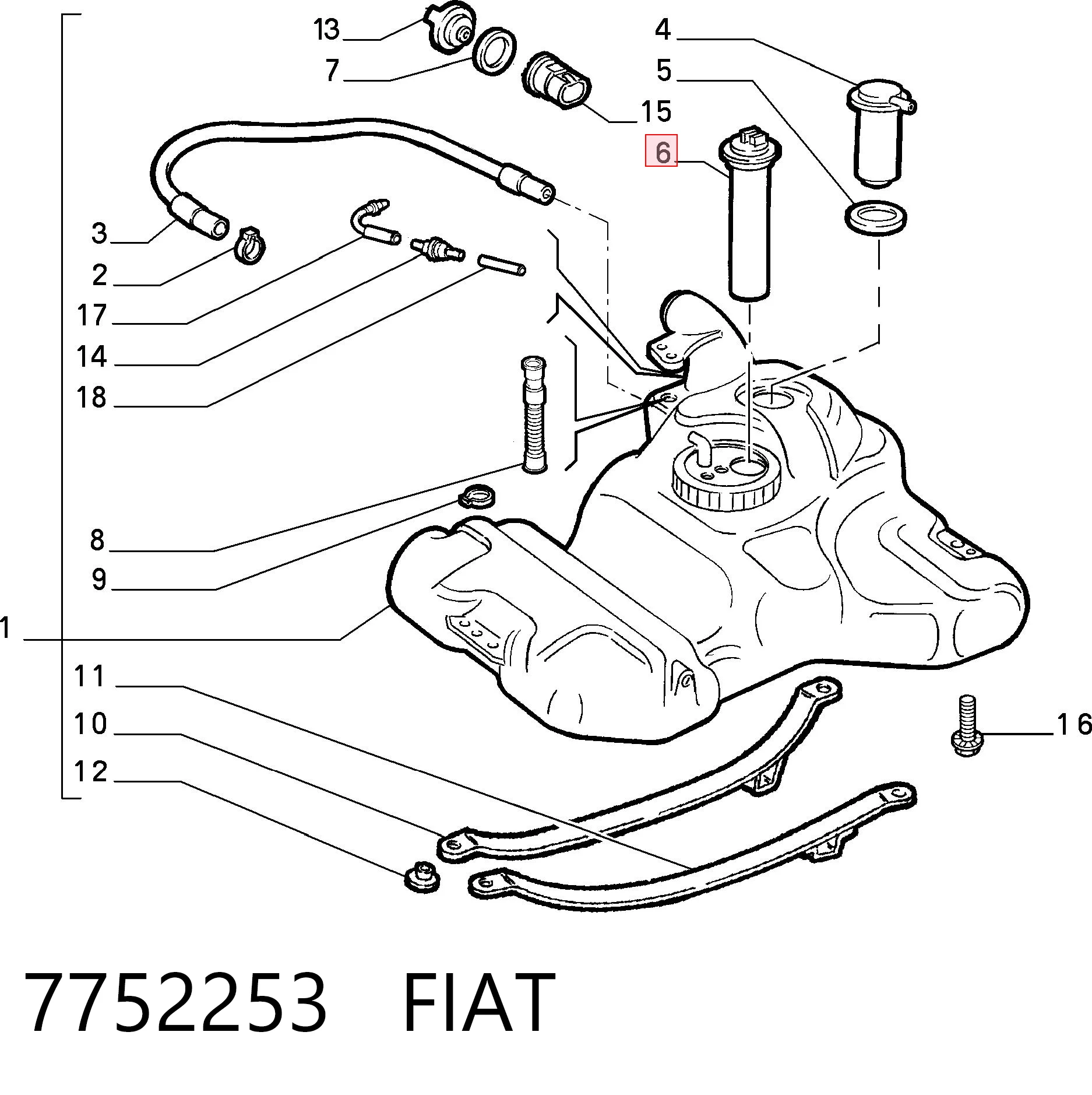 Датчик бензобака на Fiat Tempra  159