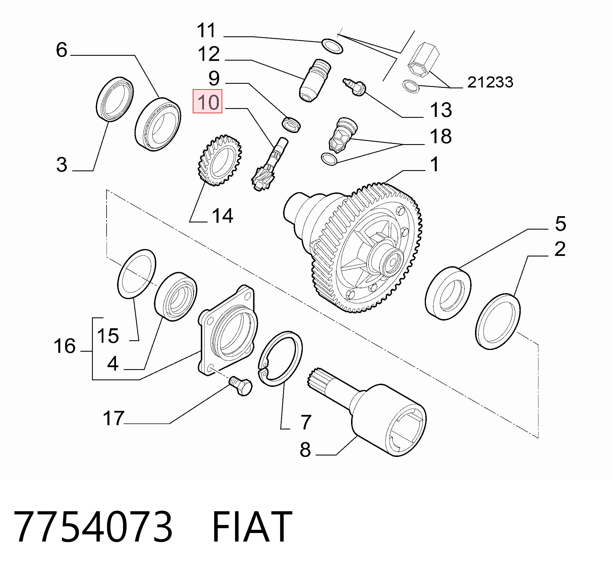 7754073 Chrysler Шестерня спідометра, ведена