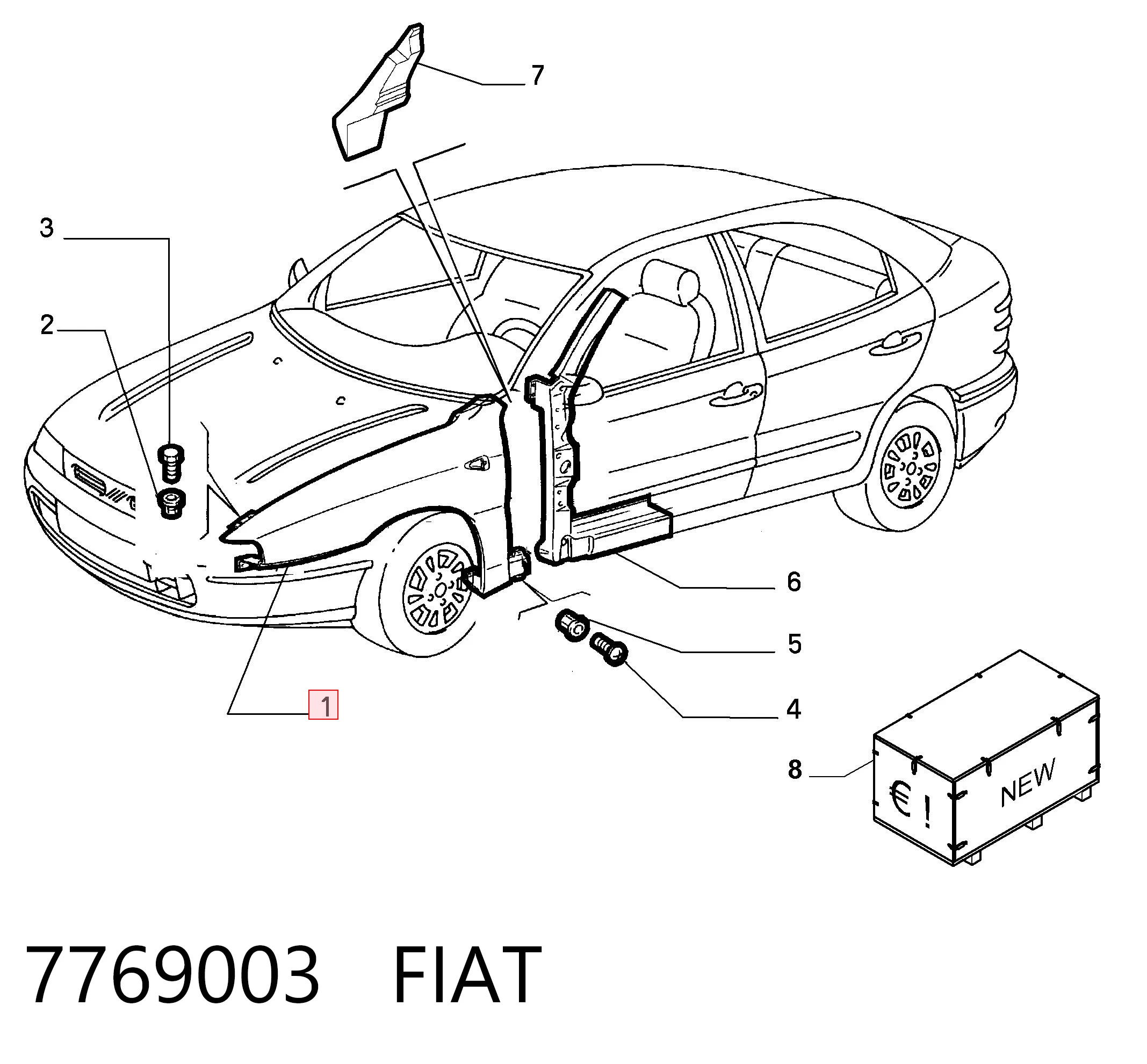 Крила на Fiat Brava  182