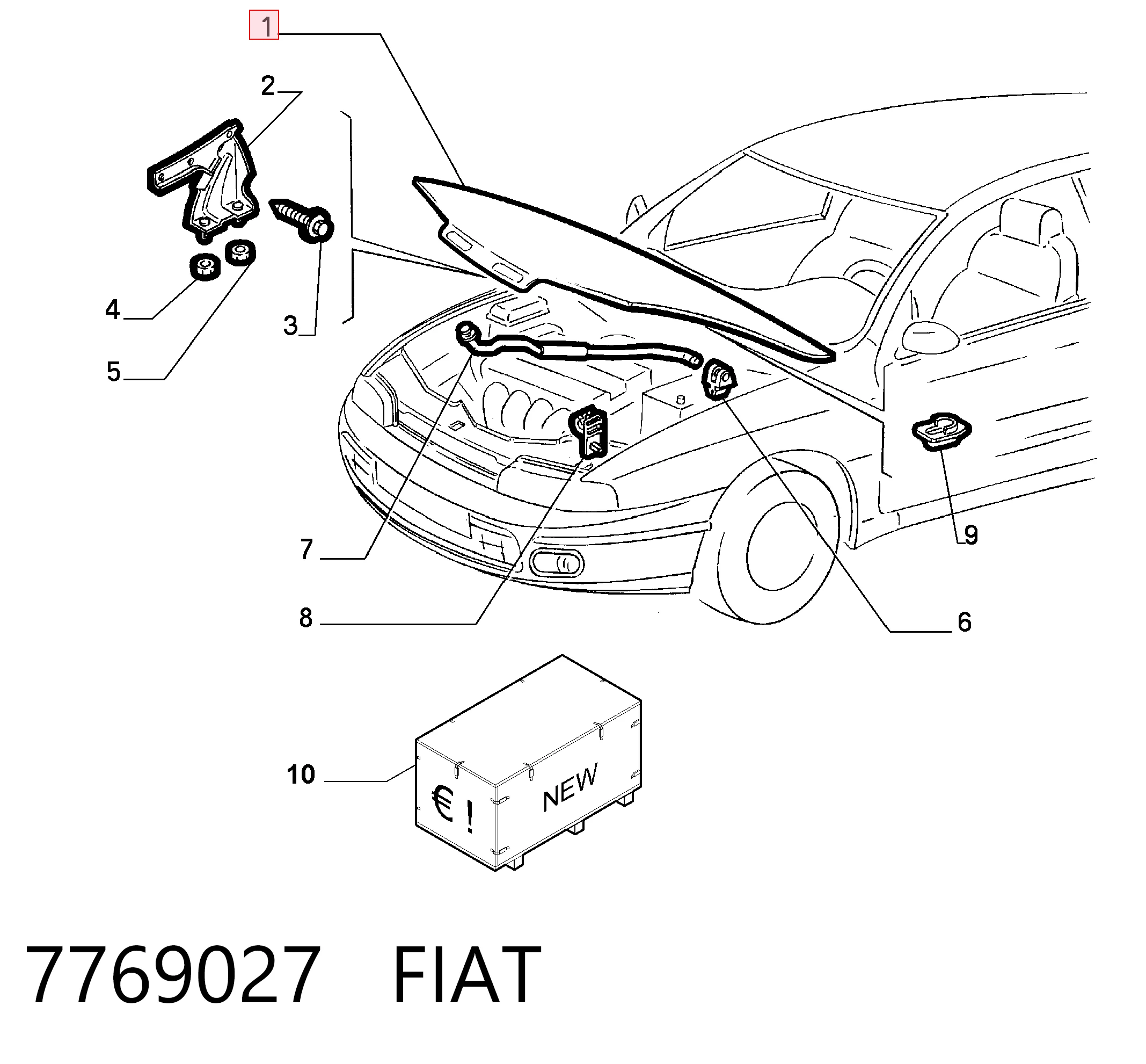 Купити Капот Fiat Punto II 188