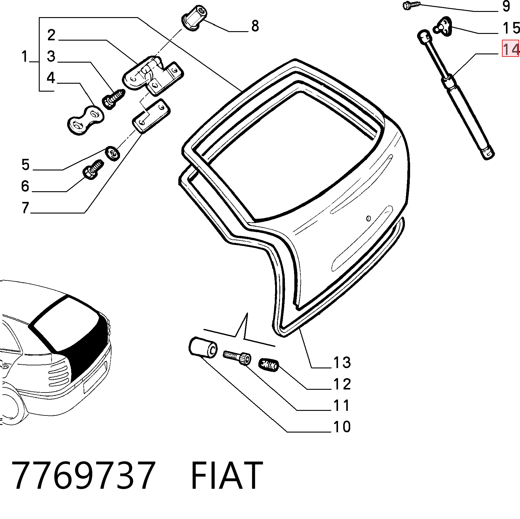 Купити GS0067 Magneti Marelli Амортизатор двері багажника