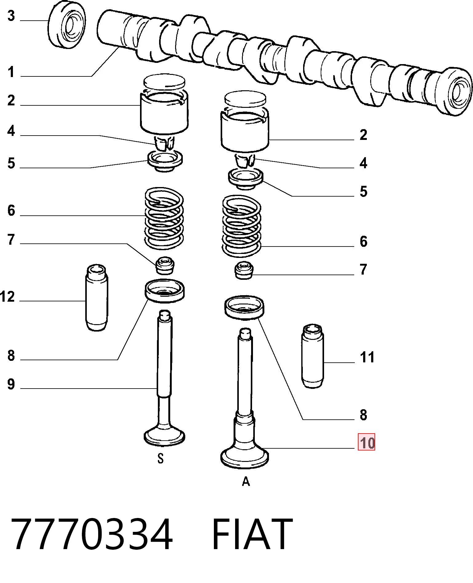 Клапан впускний Gieffe 2670S ціна, від 5.34 USD