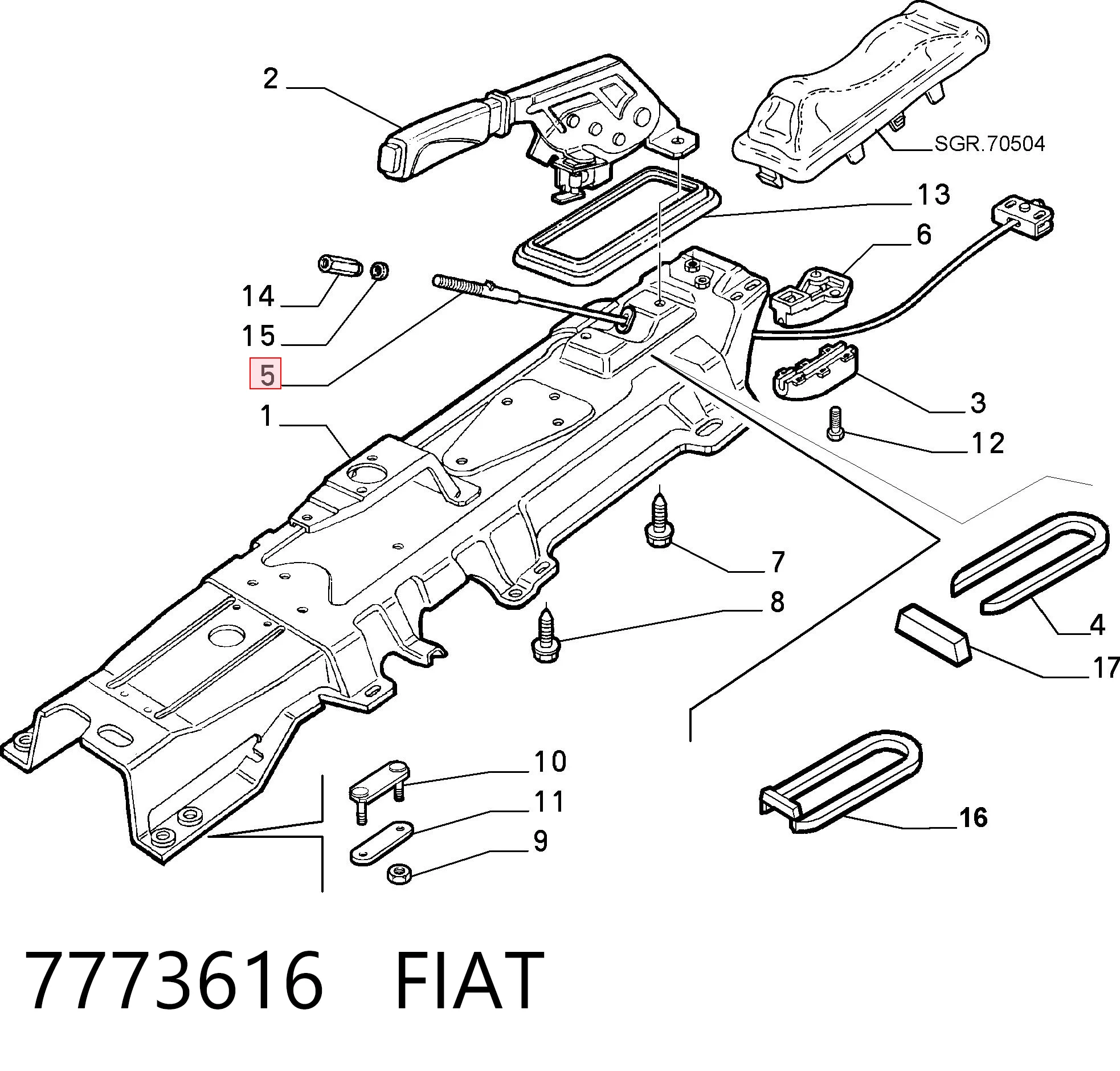 Трос стоянкового гальма передній Adriauto AD1102191 ціна, від 5.84 USD