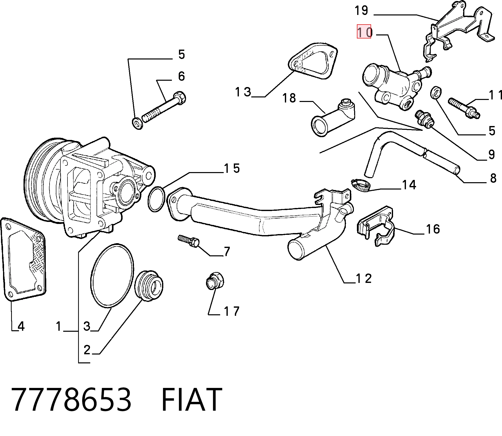 Купити Корпус термостата Citroen Jumpy I BS, BT, BY, BZ