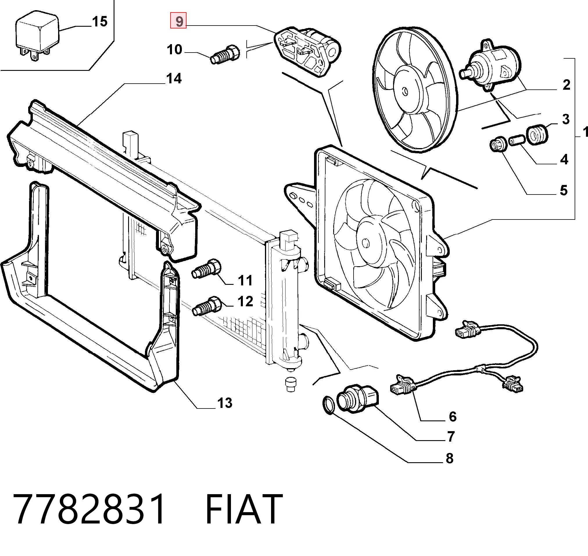 7782831 Fiat/Alfa/Lancia Регулятор оборотів пічки