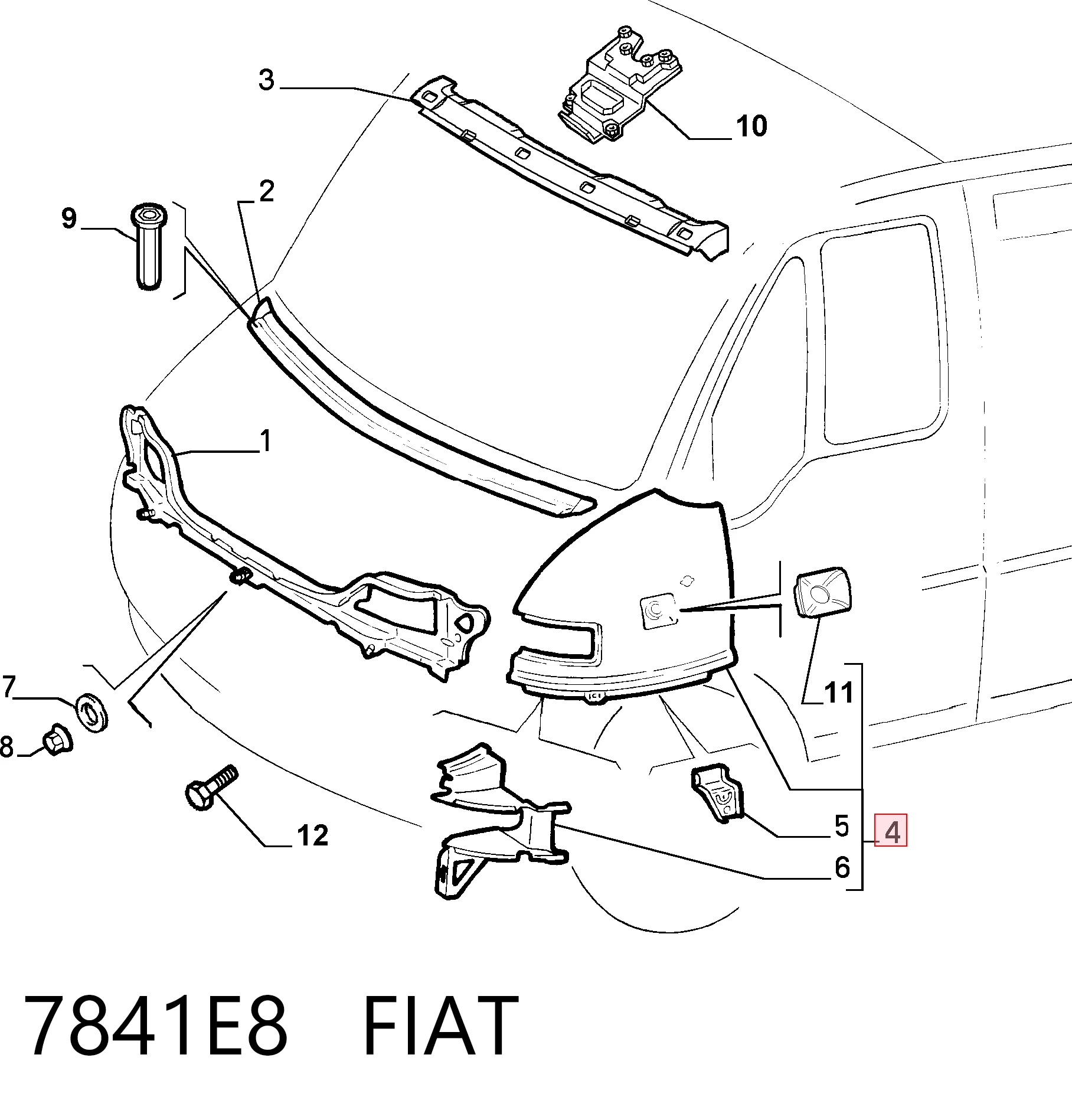 Крило переднє праве Fiat Ducato II автобус (230) (1994 - 2002) ціна, від 53.94 USD