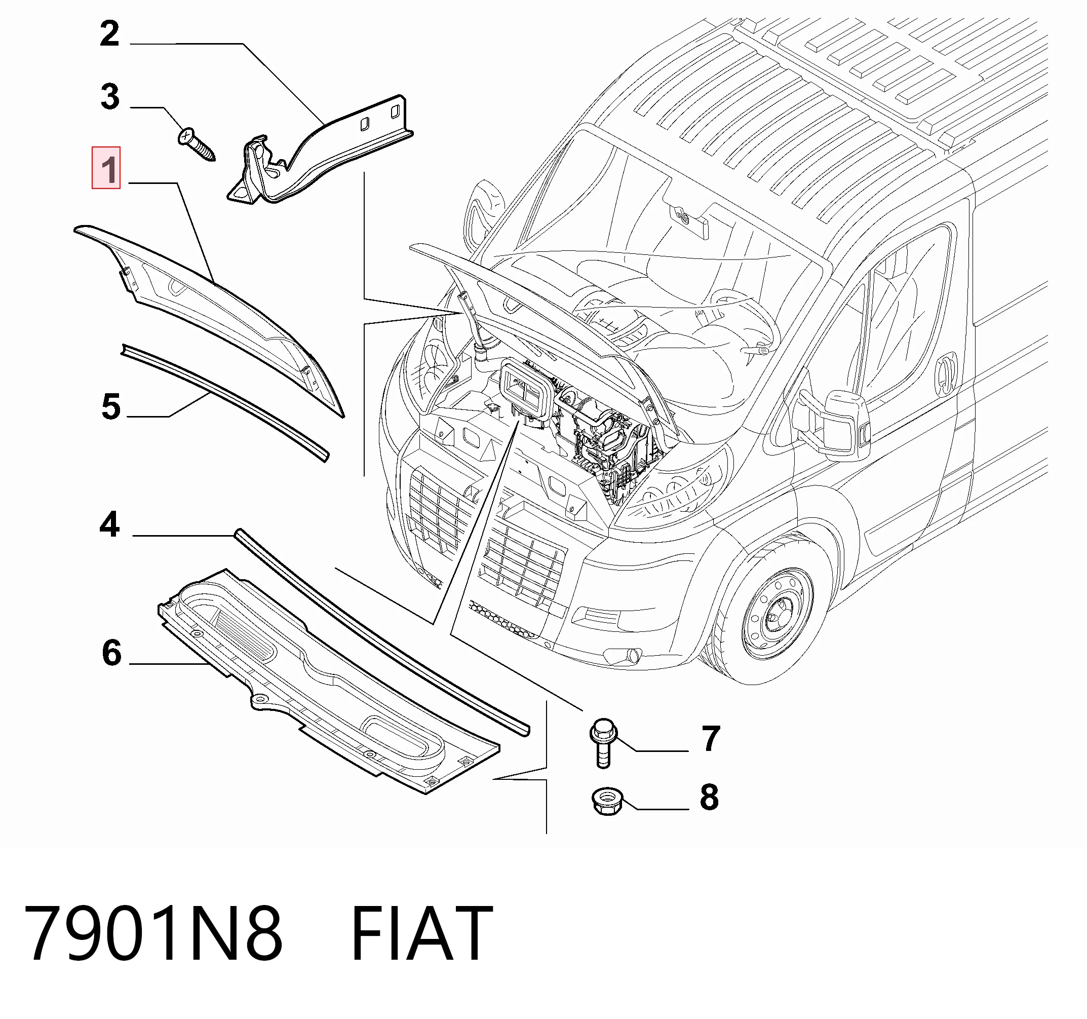 Капот Fiat Ducato III автобус (250) (2006 - 2026) ціна, від 96.68 USD