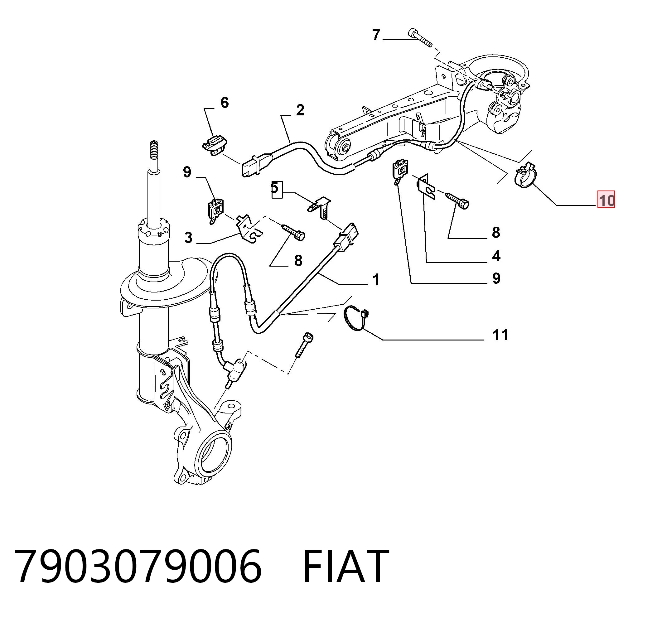 Фіксатор (скоба) проводки Mercedes 9958144 ціна, від 1.27 USD