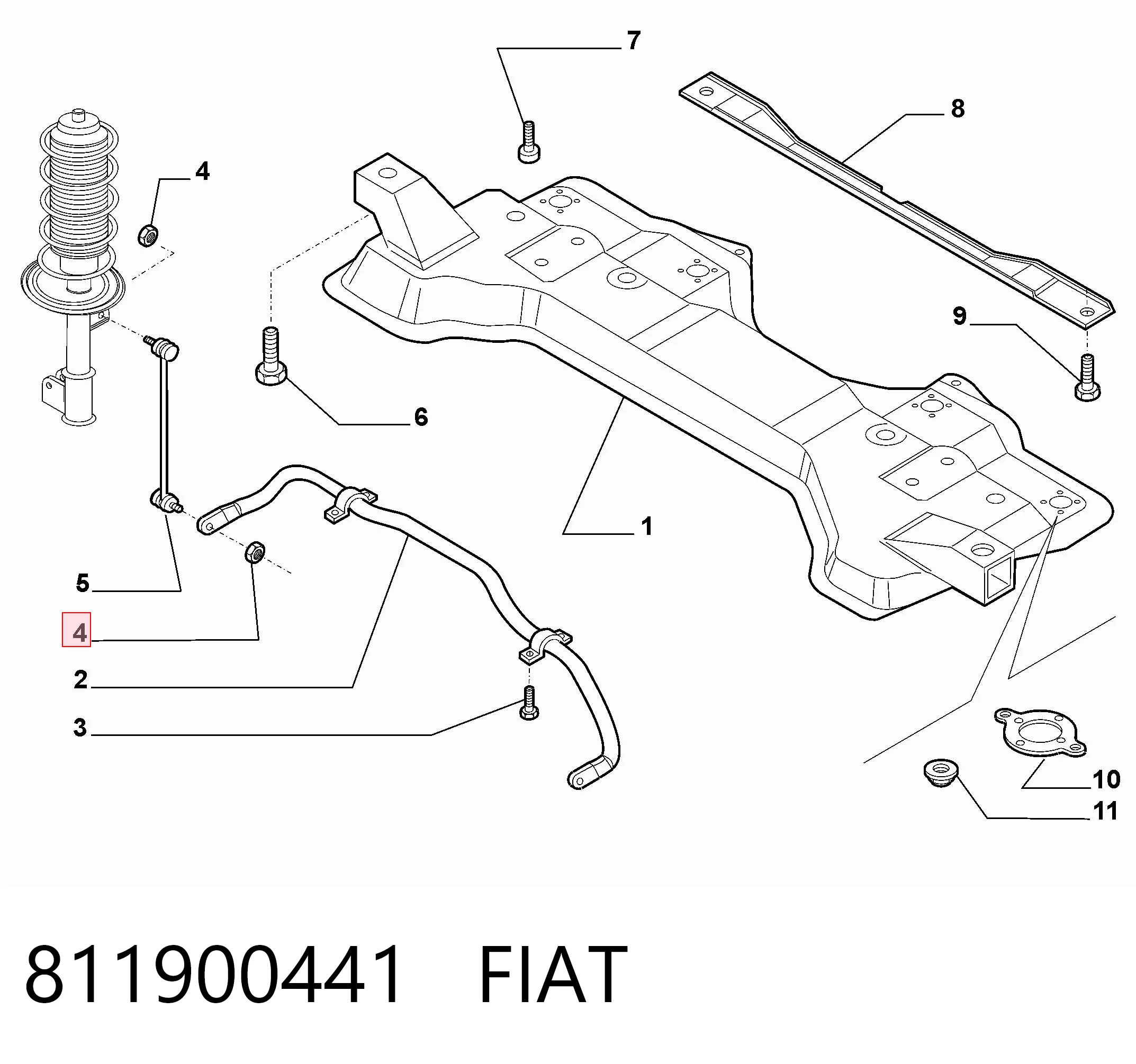 811900441 Chrysler Гайка шарової опори передньої підвіски