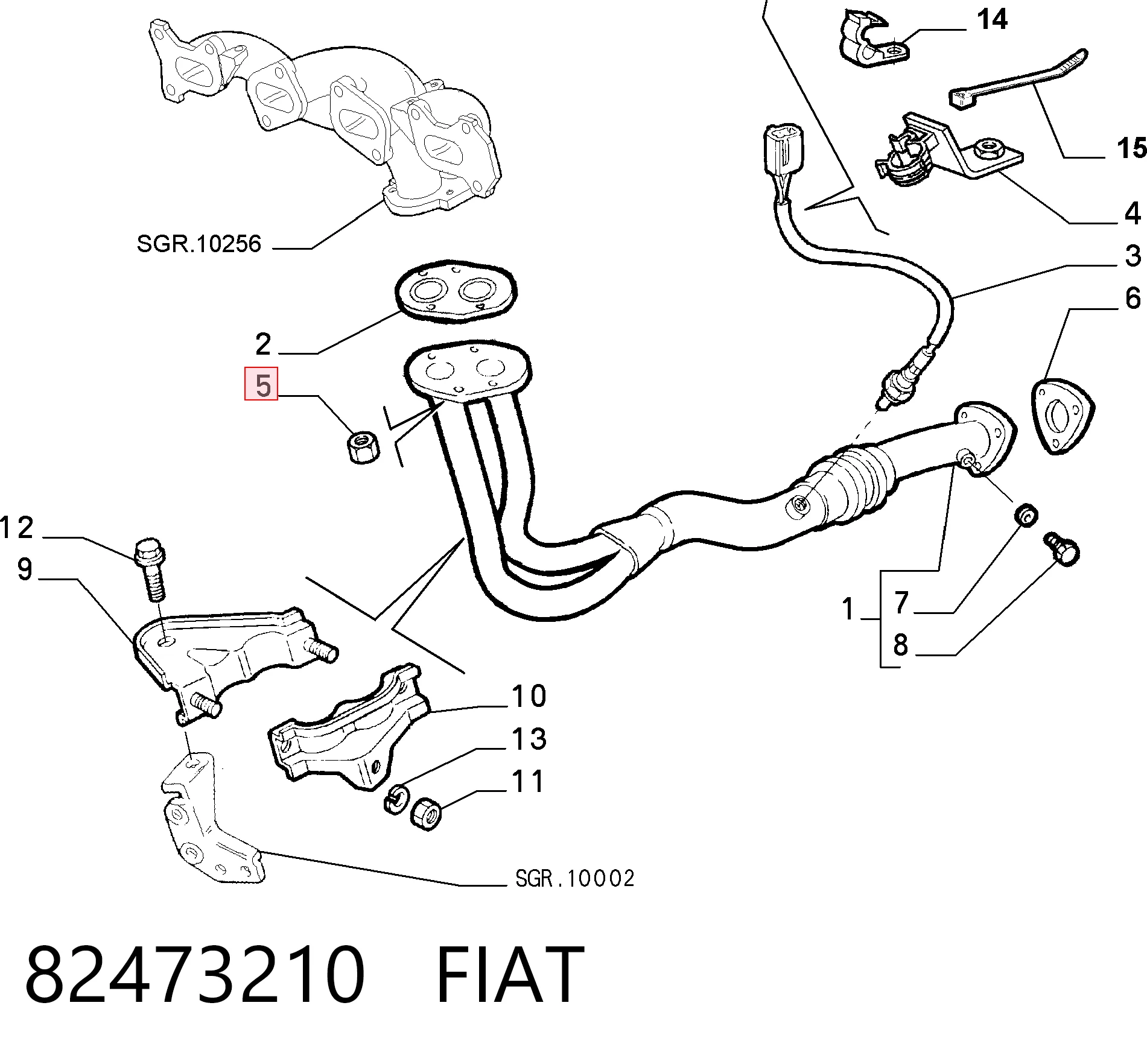 Прокладка штанів на Fiat Croma I 154