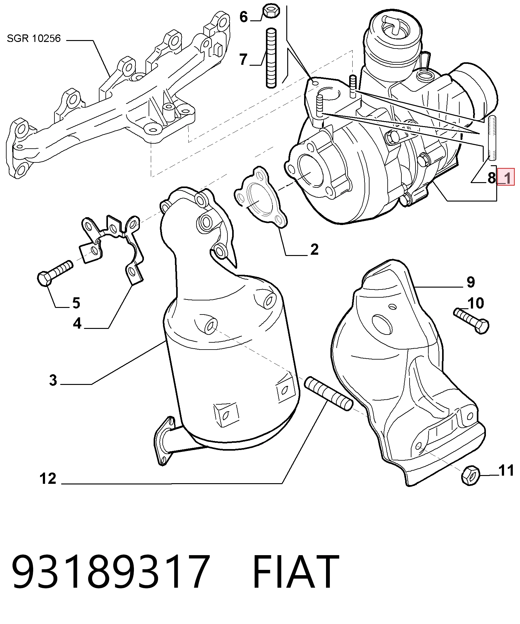 93189317 Fiat/Alfa/Lancia Турбонаддув