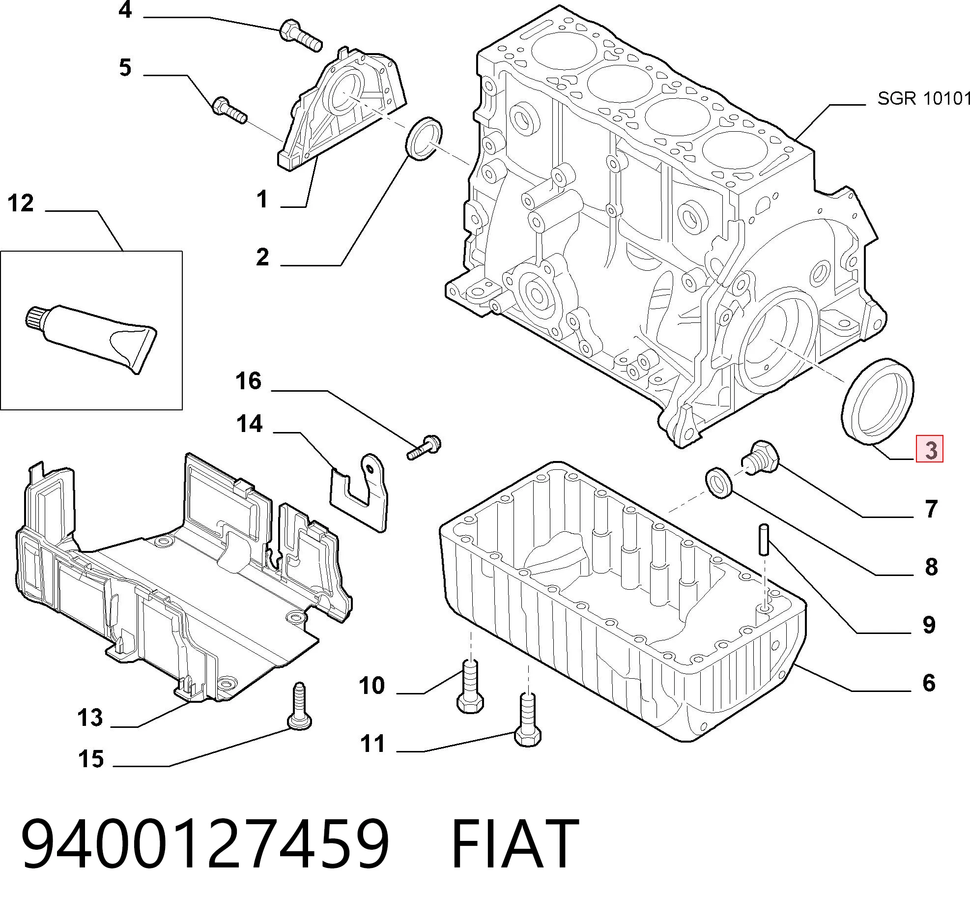 Купити 5144800 Case Сальник колінвала задній