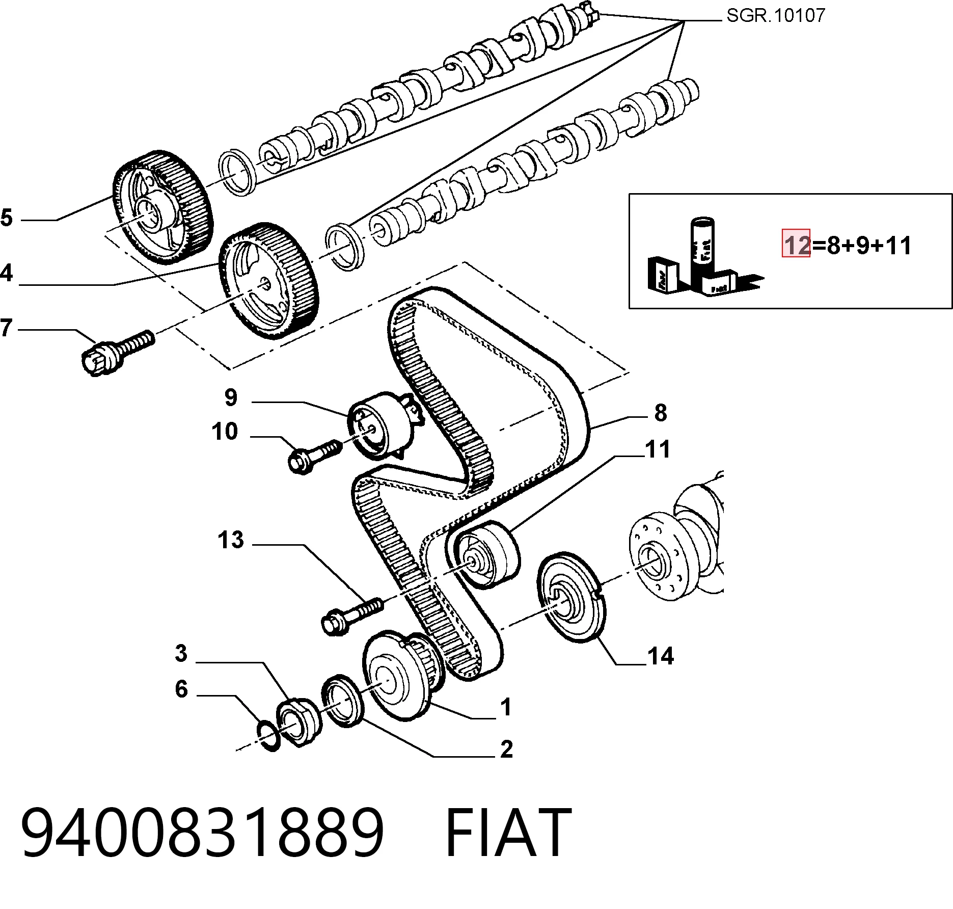 Купити Комплект ГРМ Fiat Scudo  220L