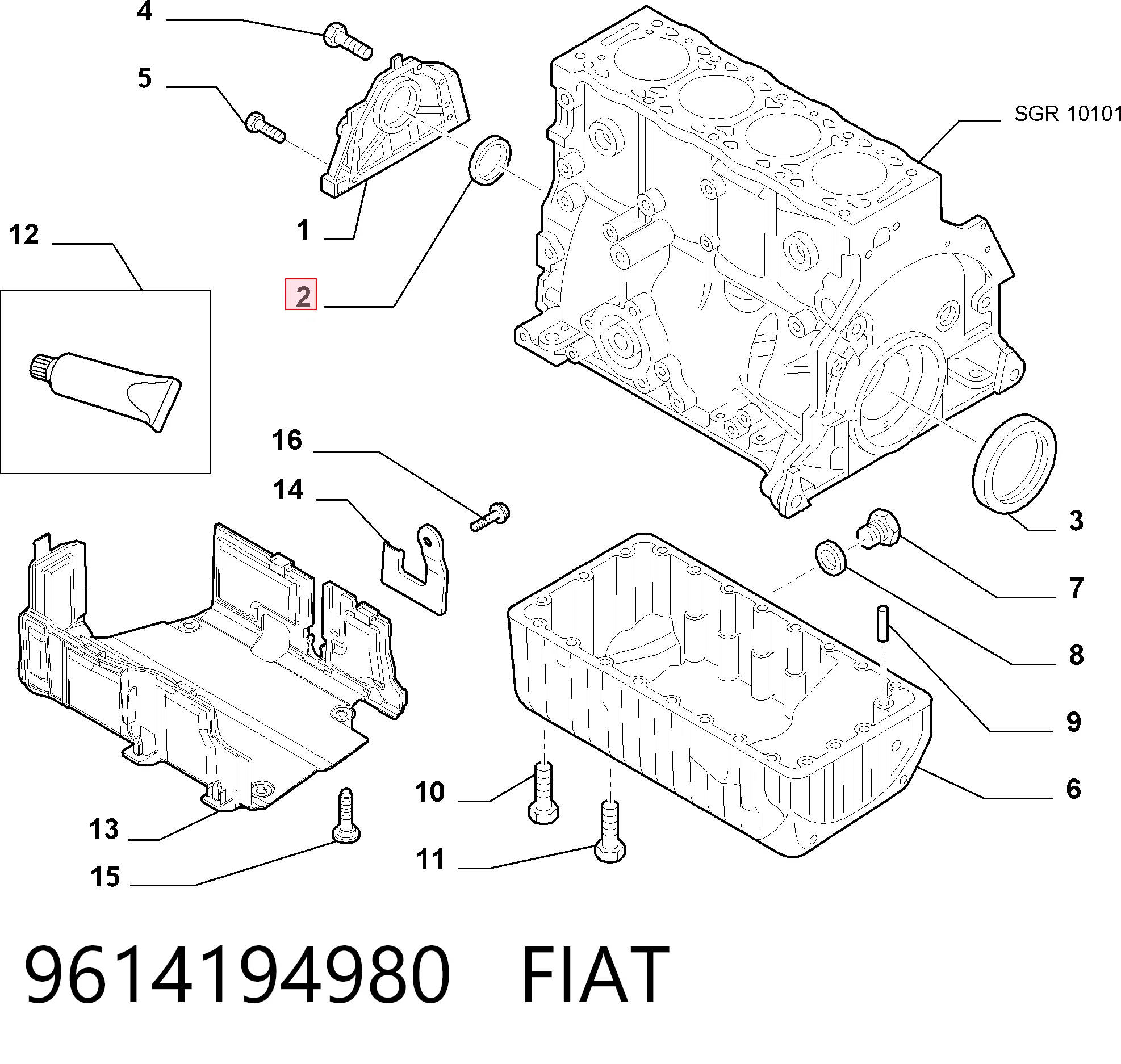 Сальник коленвала двигуна, передній Ford Focus II хетчбек (DA, HCP, DP) (2004 - 2011) ціна, від 9.61 USD