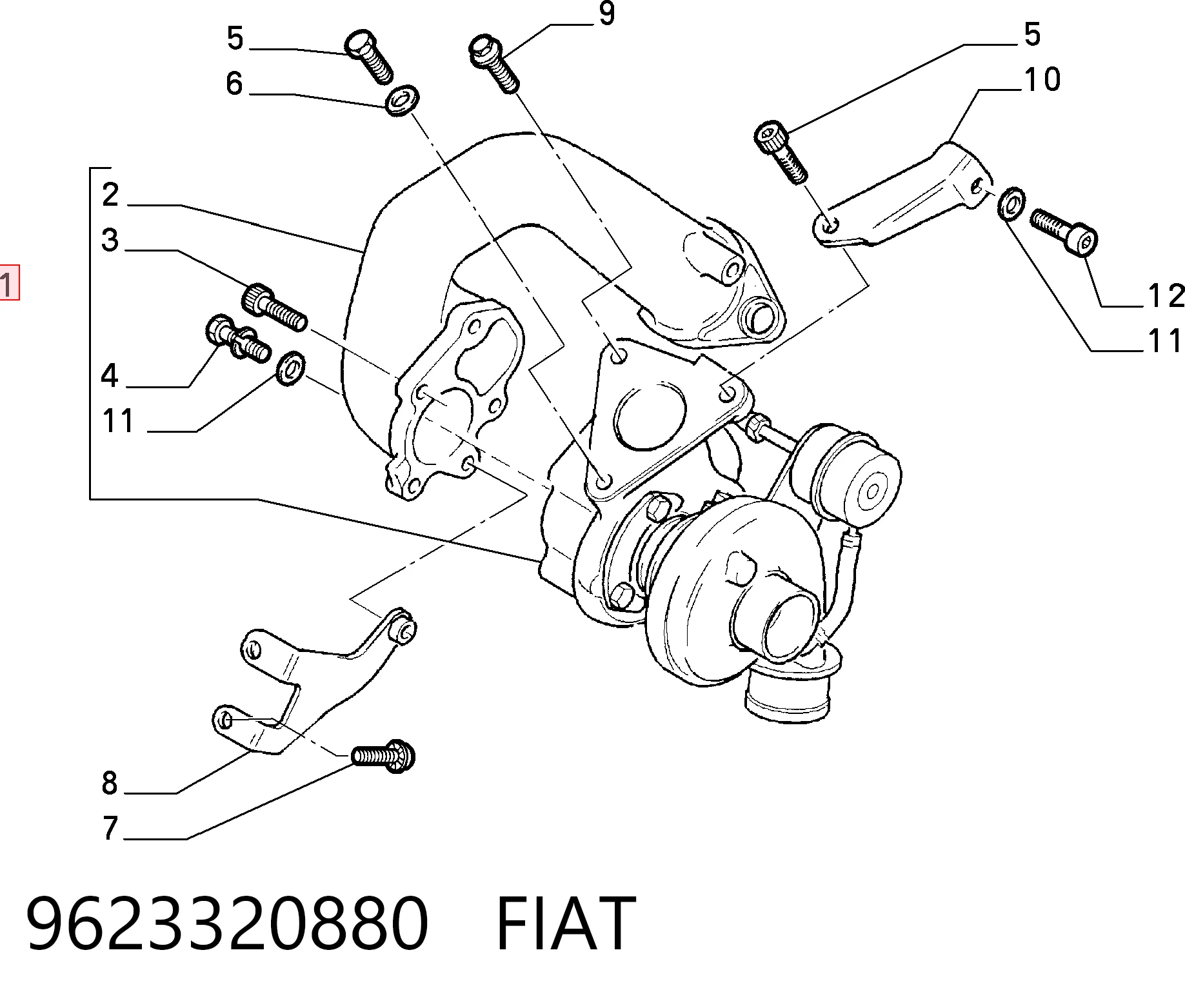 9623320880 Fiat/Alfa/Lancia Турбонаддув