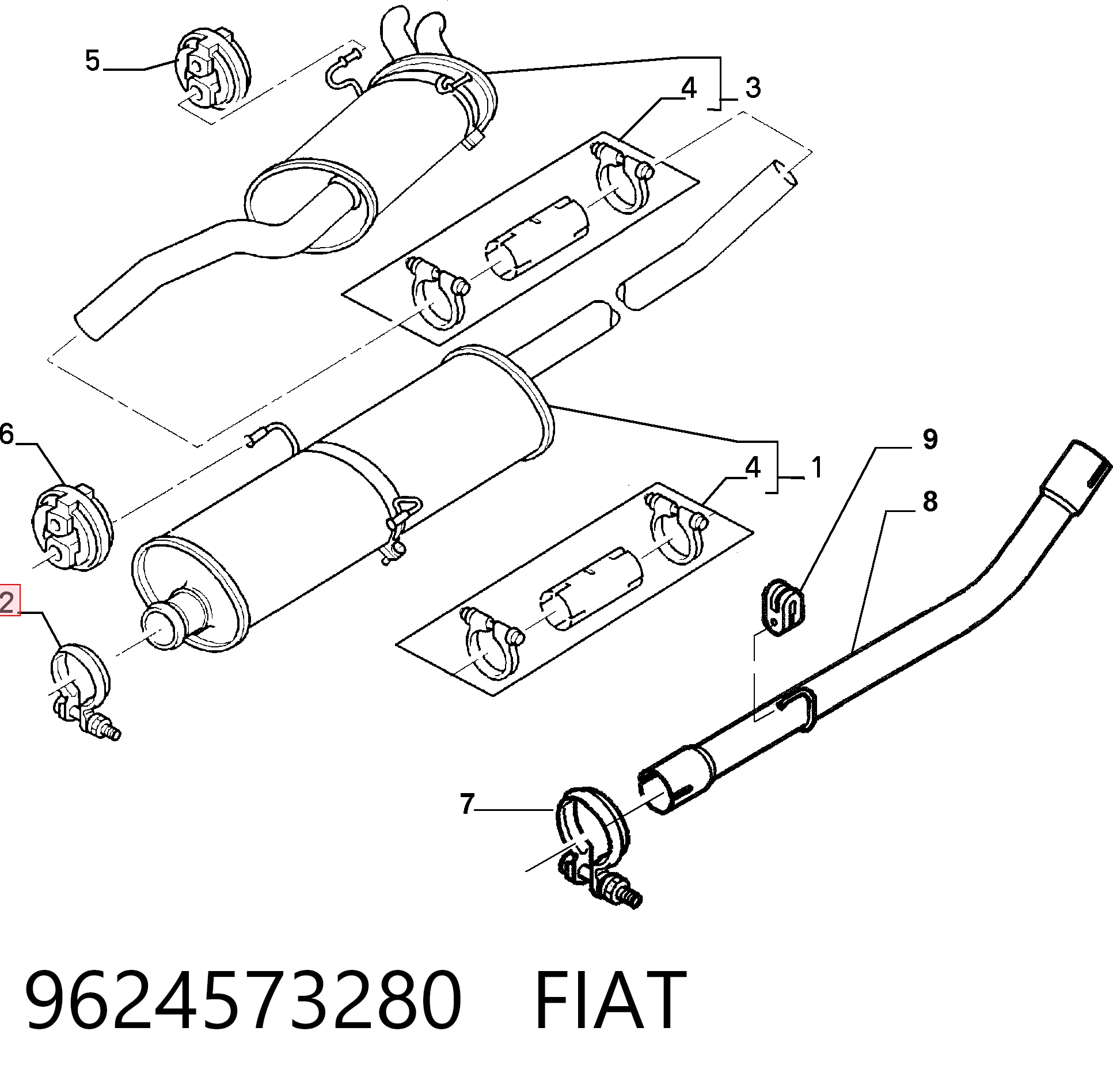Кріплення глушника переднє Toyota 90461WX001 ціна, від 3.25 USD