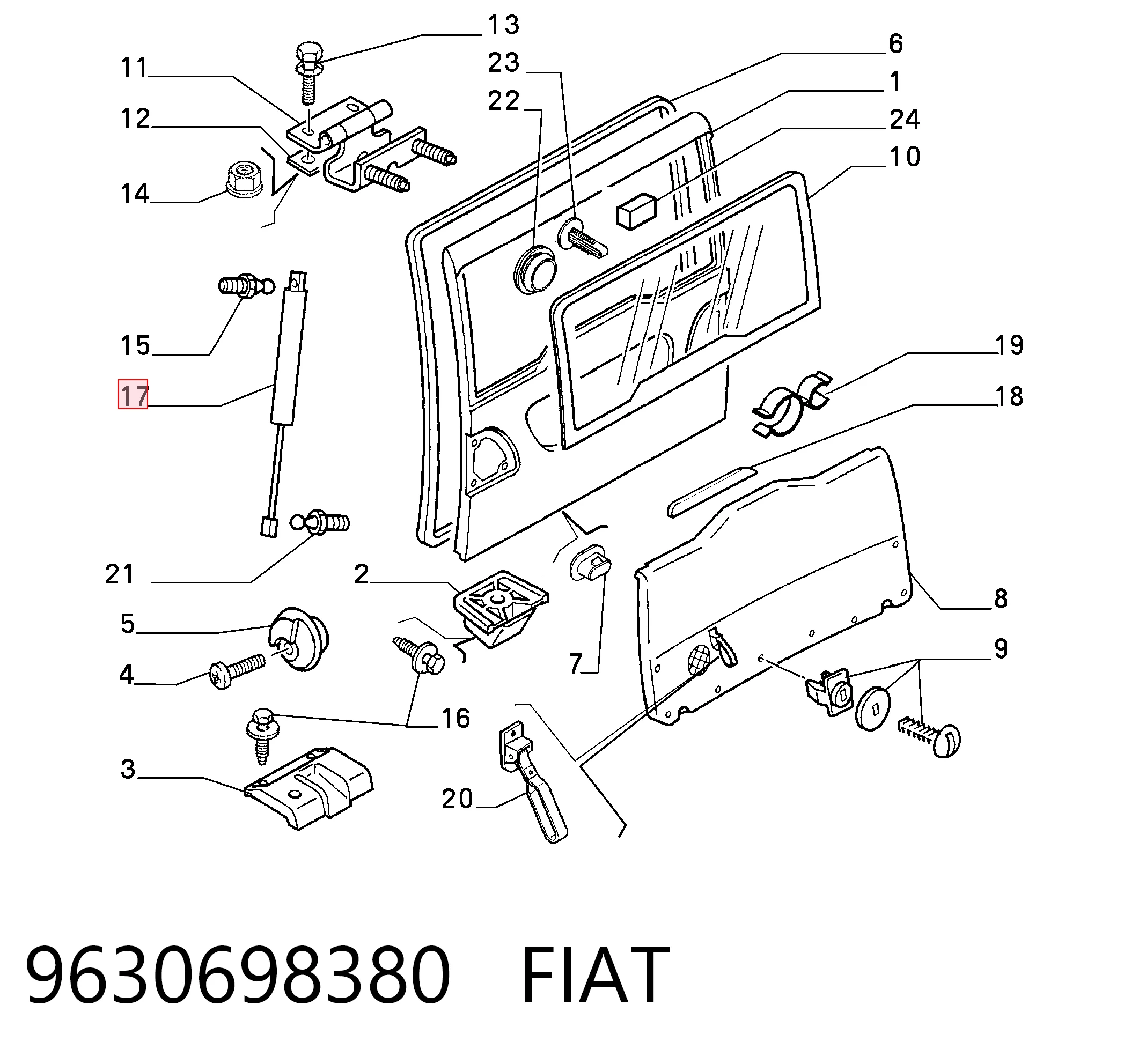Амортизатор багажника 2380AB Polcar
