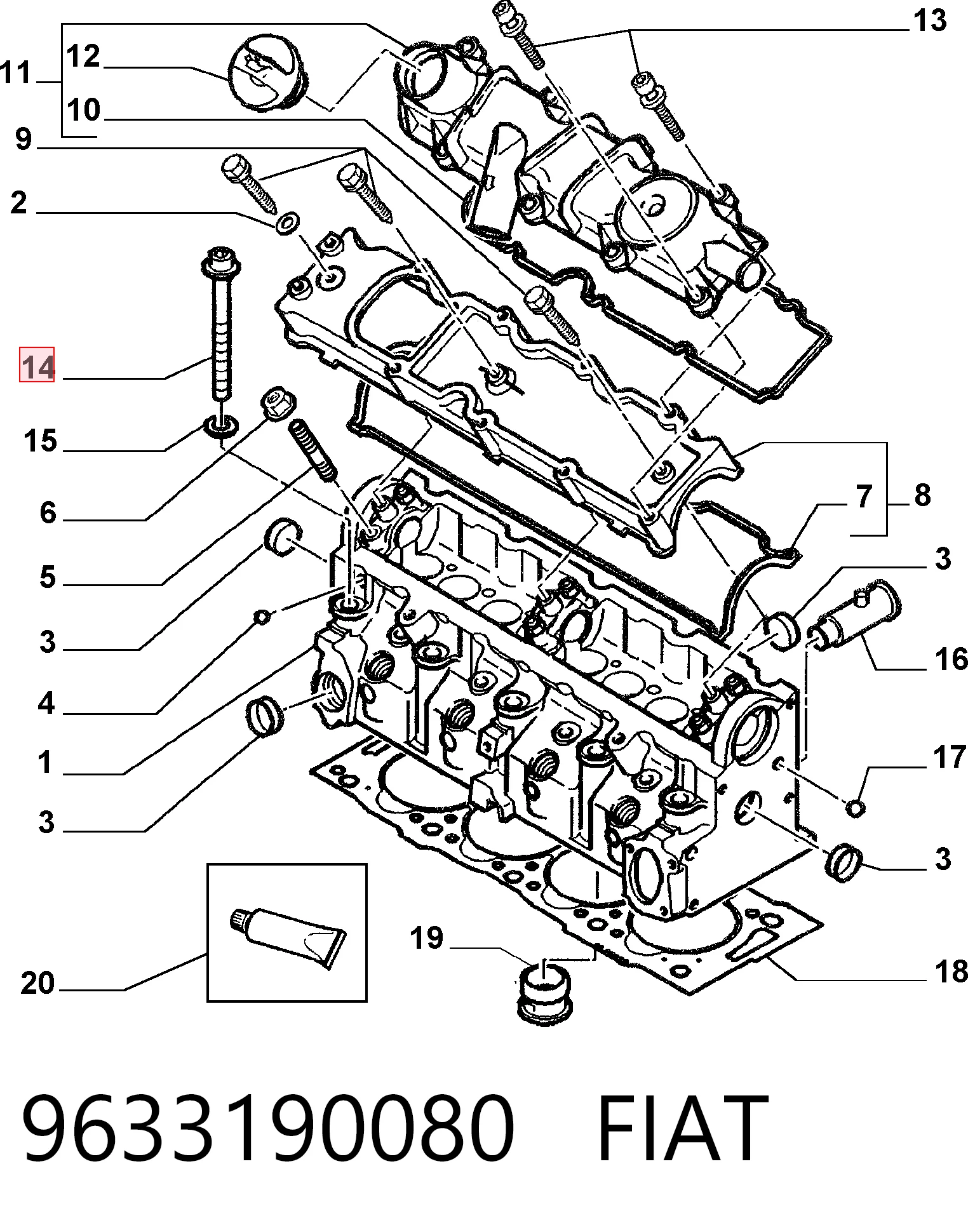  Болт ГБЦ ВАЗ NIVA 1