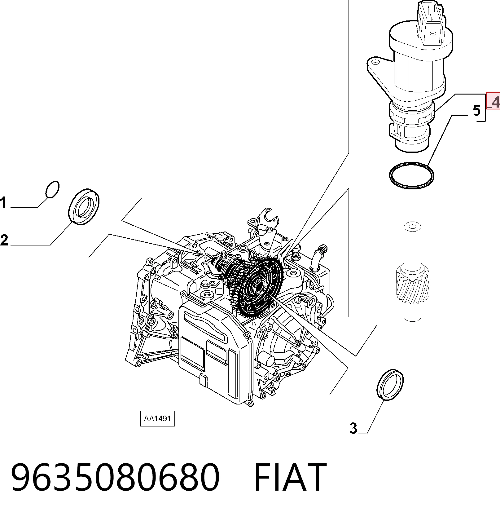 9635080680 Fiat/Alfa/Lancia Датчик швидкості спідометра