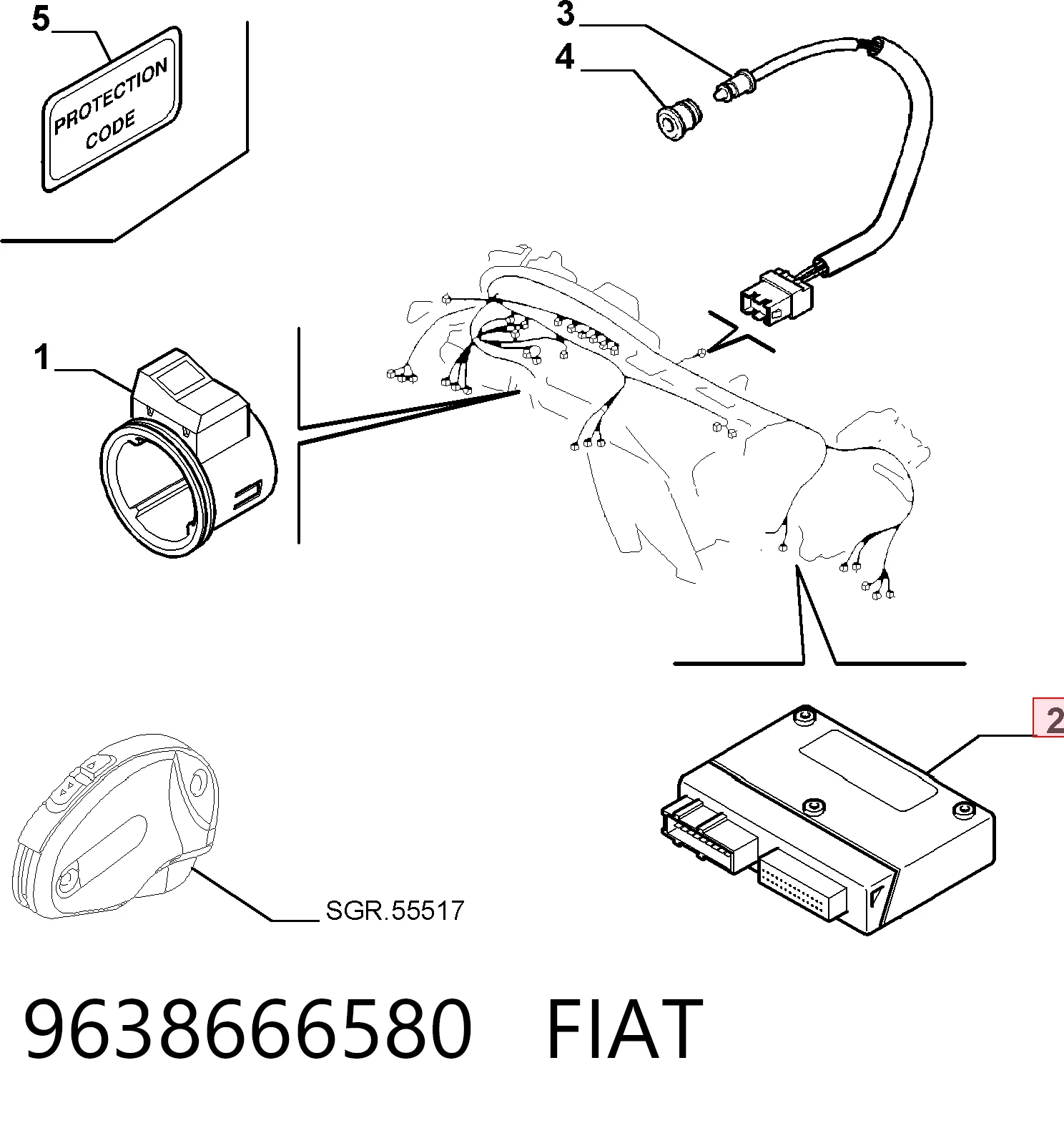 Модуль управління іммобілайзера (ЕБУ) Peugeot/Citroen 9638666580 ціна, від 0.92 USD