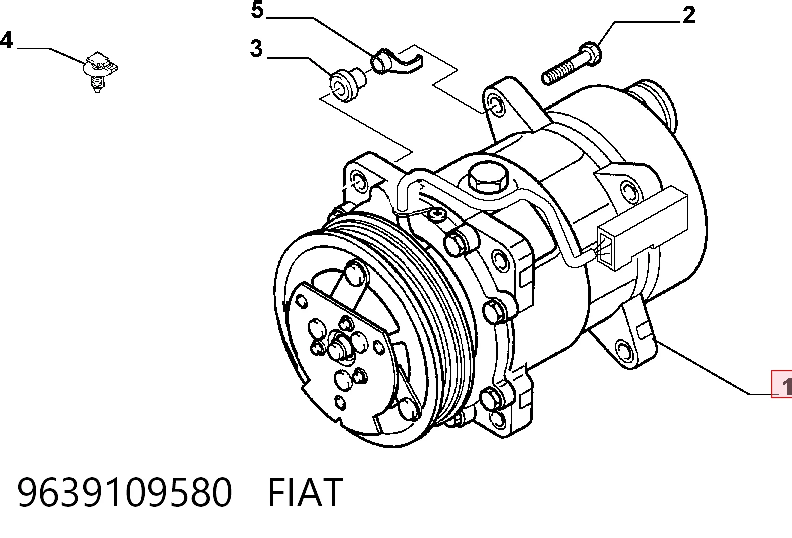 9639109580 Fiat/Alfa/Lancia Компресор холодоагенту