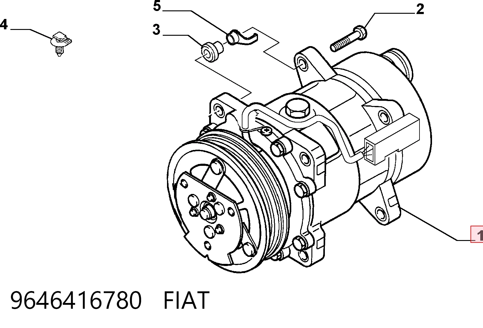 9646416780 Fiat/Alfa/Lancia Компресор холодоагенту