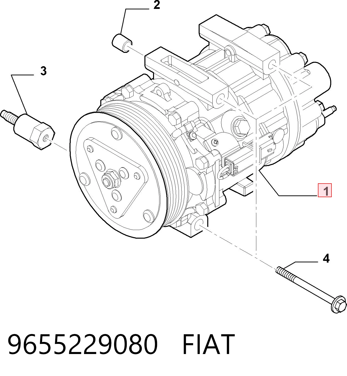 9655229080 Fiat/Alfa/Lancia Компресор холодоагенту