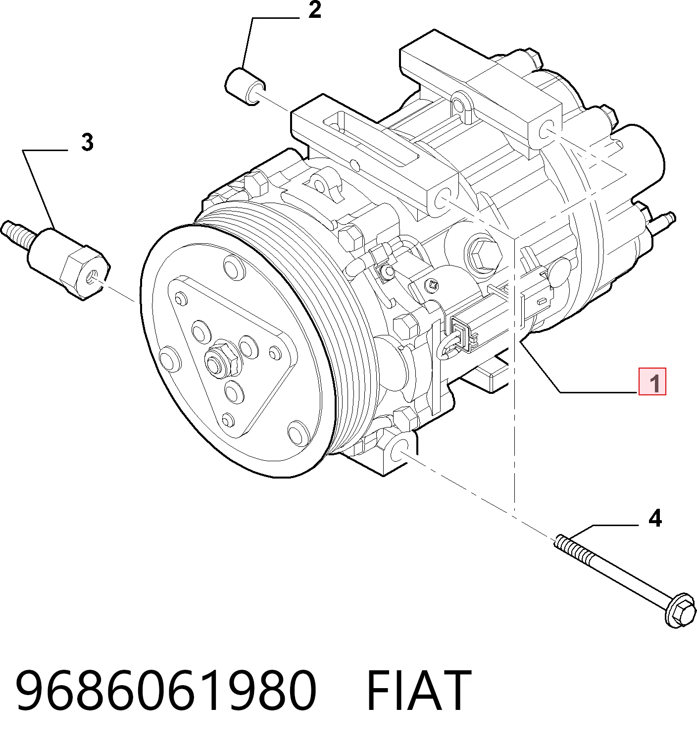 9686061980 Fiat/Alfa/Lancia Компресор холодоагенту