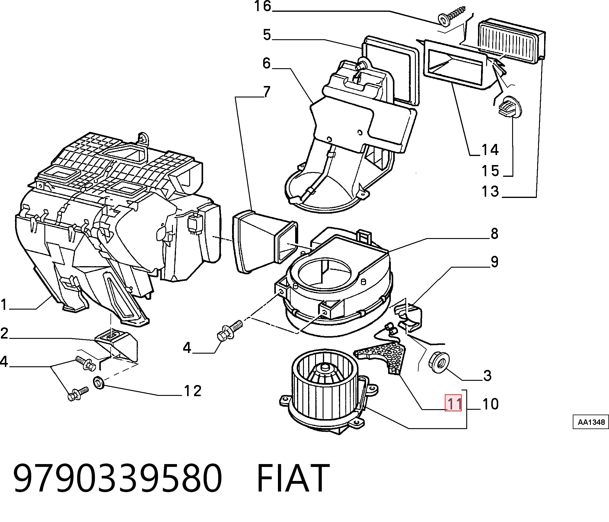 9790339580 Fiat/Alfa/Lancia Регулятор оборотів пічки