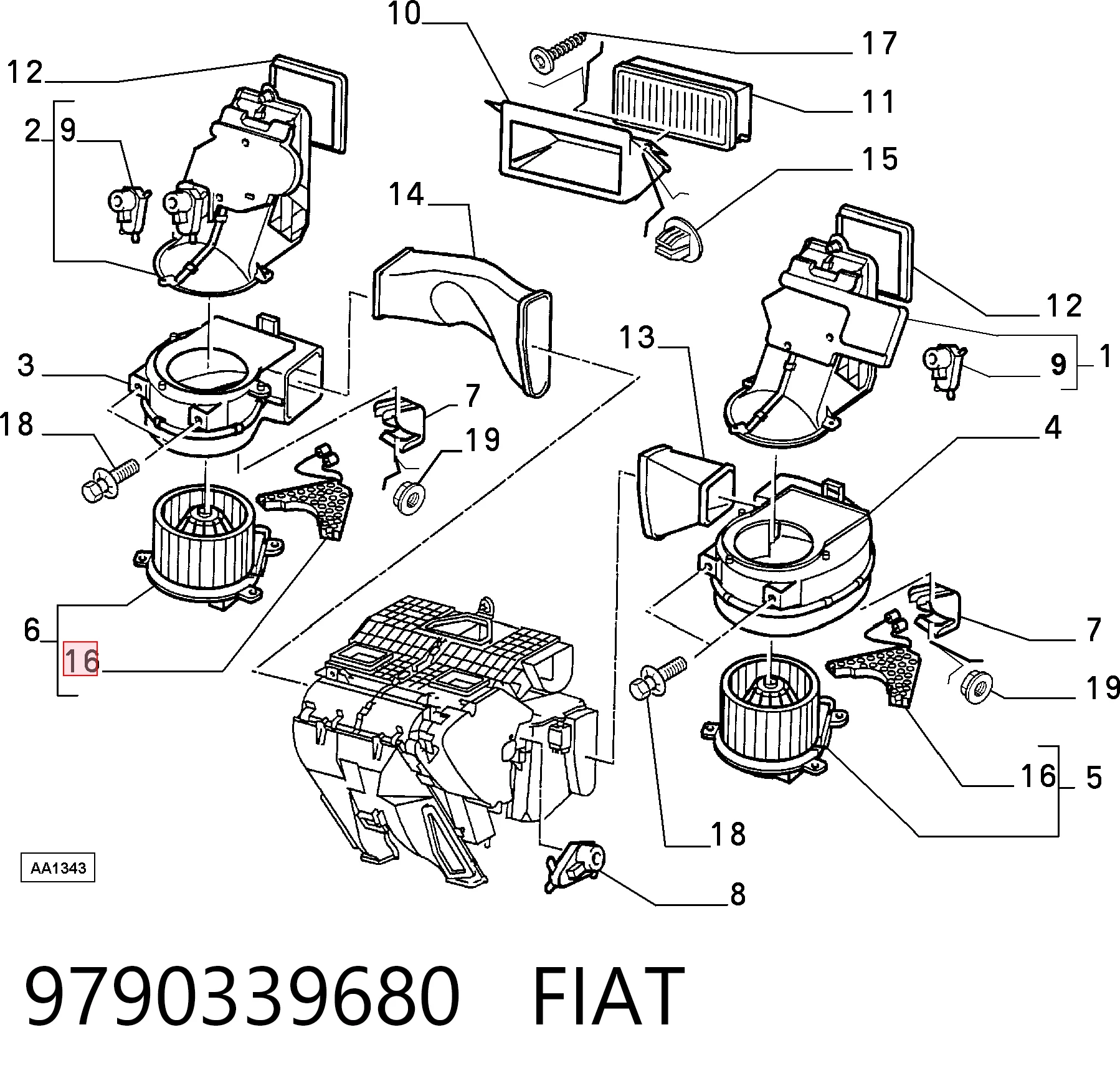 9790339680 Fiat/Alfa/Lancia Регулятор оборотів пічки