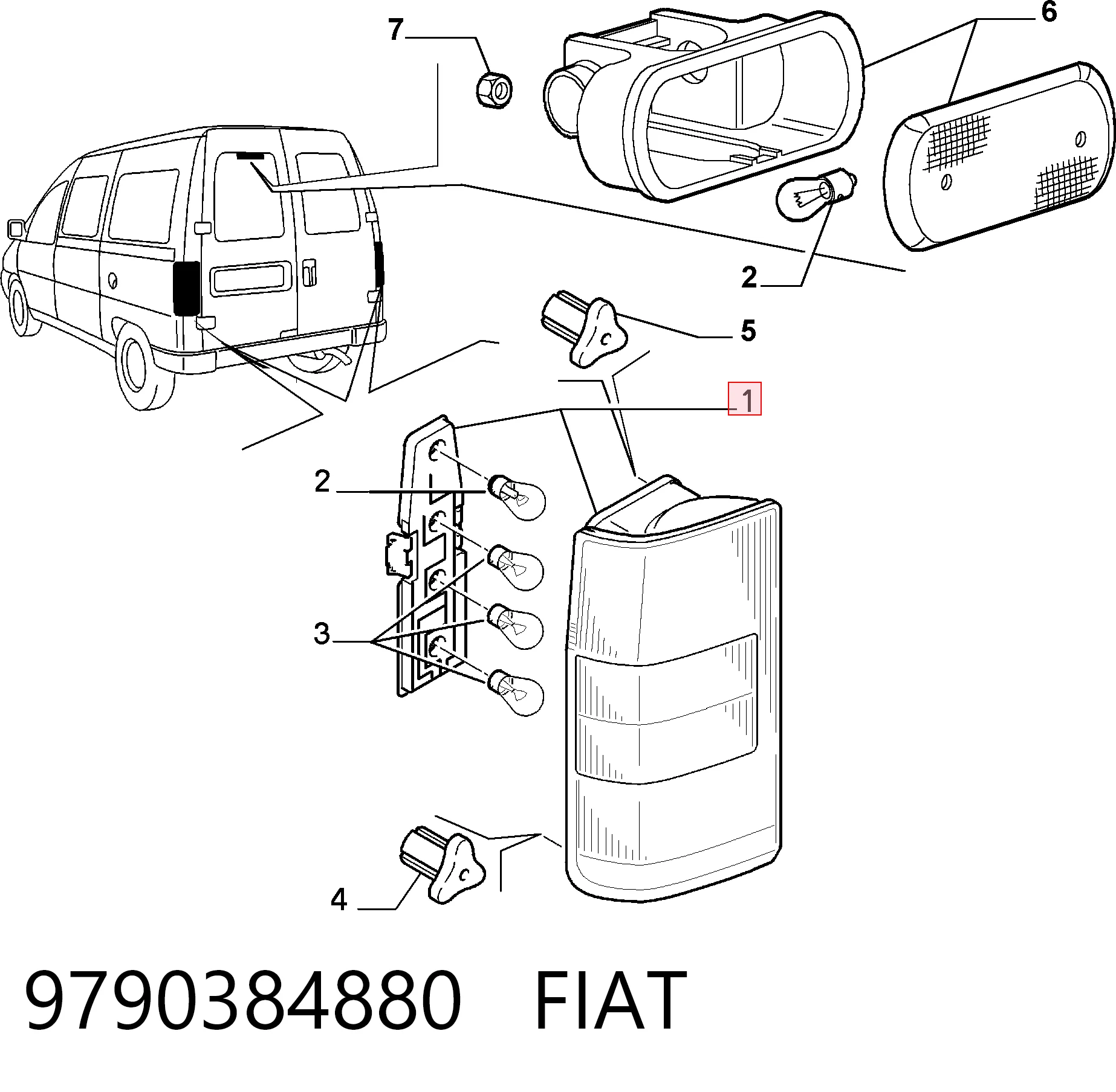 Купити FP2033F2T TYC Задня права фара