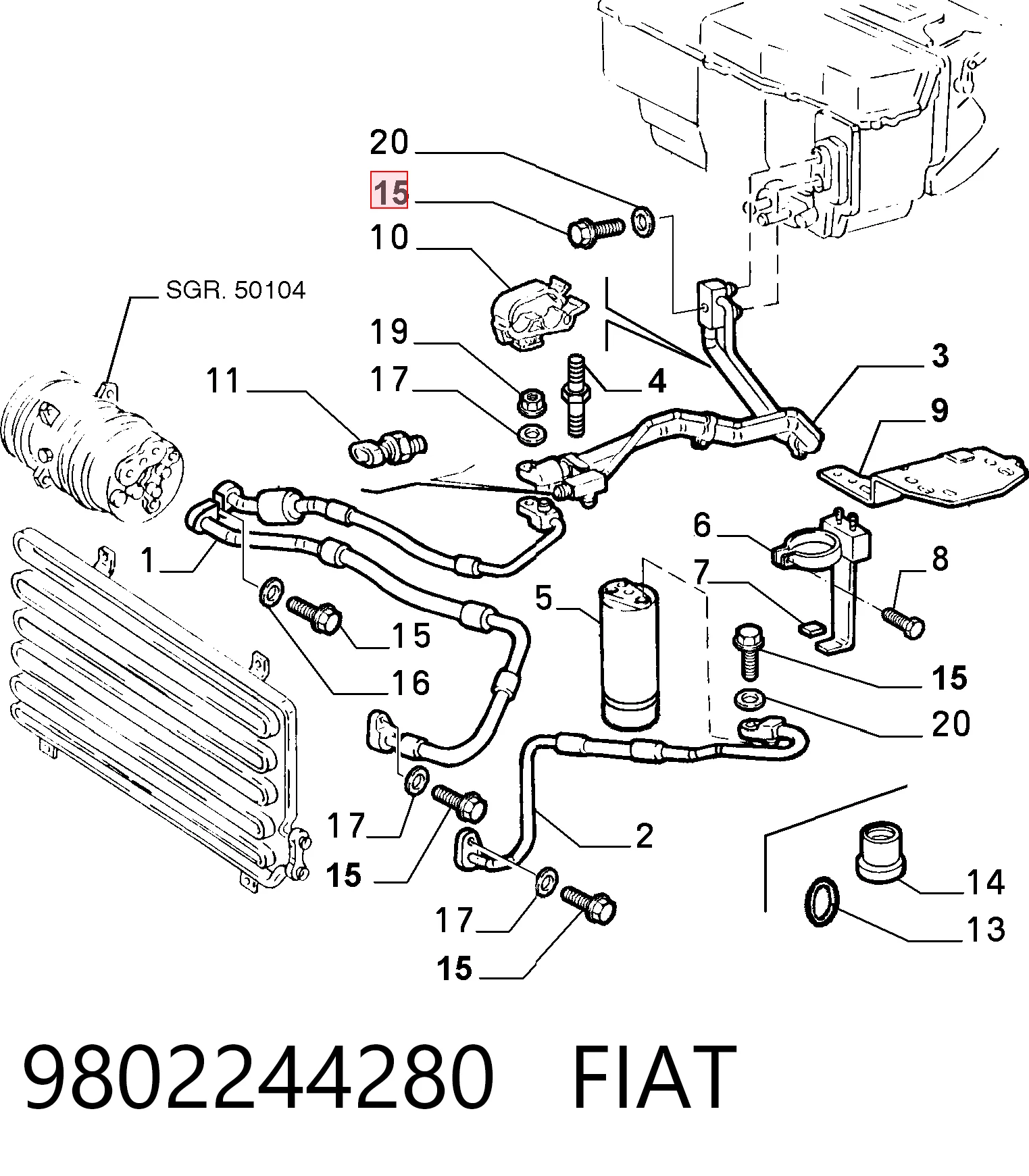 18750624 Chrysler Болт вихлопної системи (глушника)