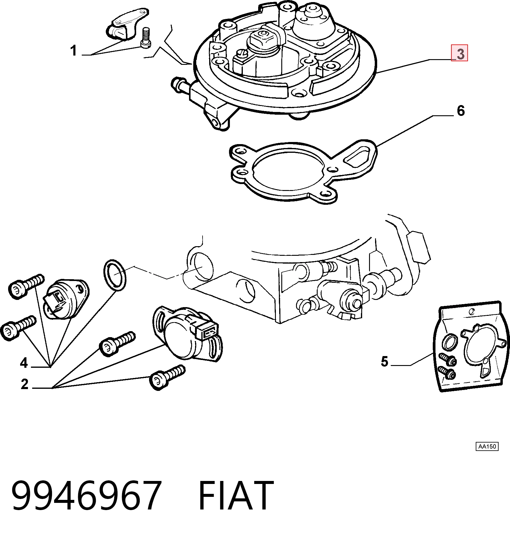 9946967 Fiat/Alfa/Lancia Форсунка вприску палива