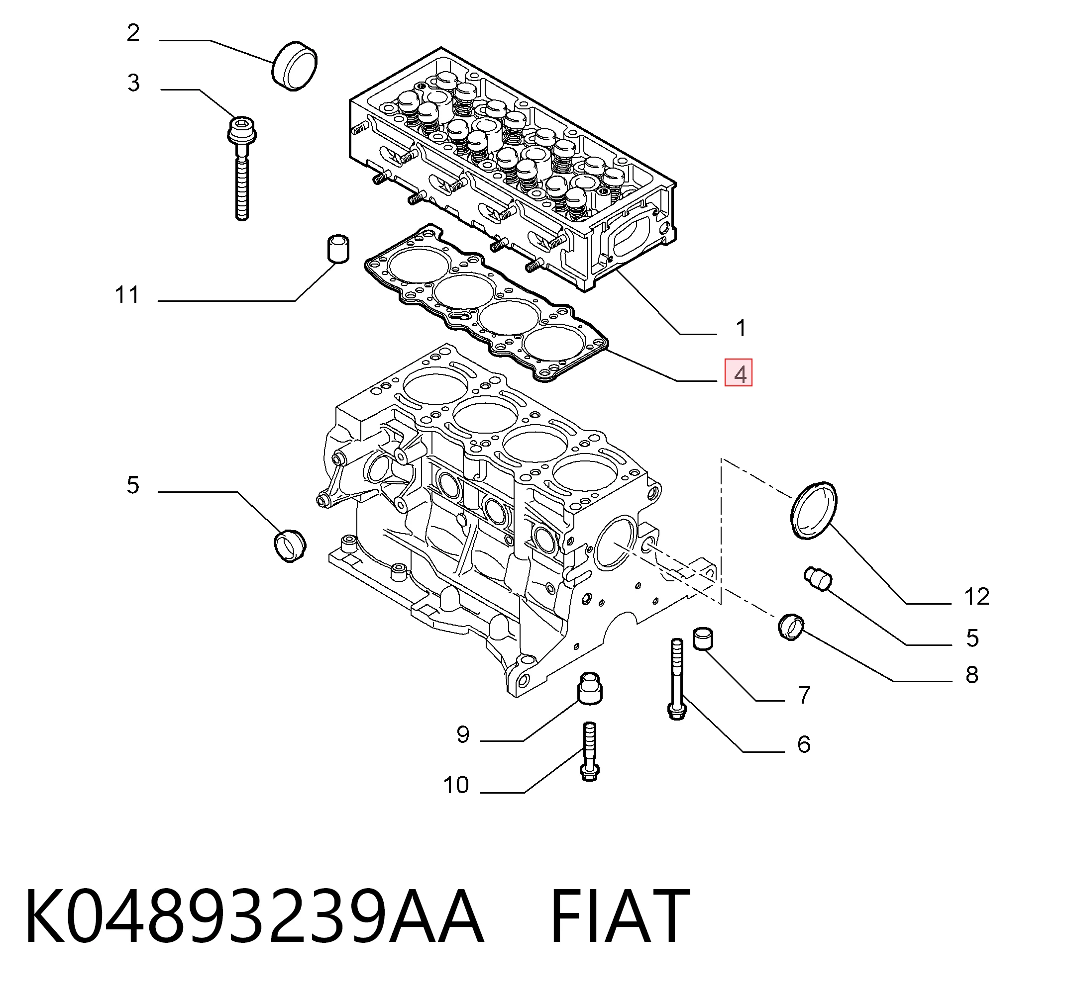 Прокладка головки блока циліндрів (ГБЦ) Opel 607619