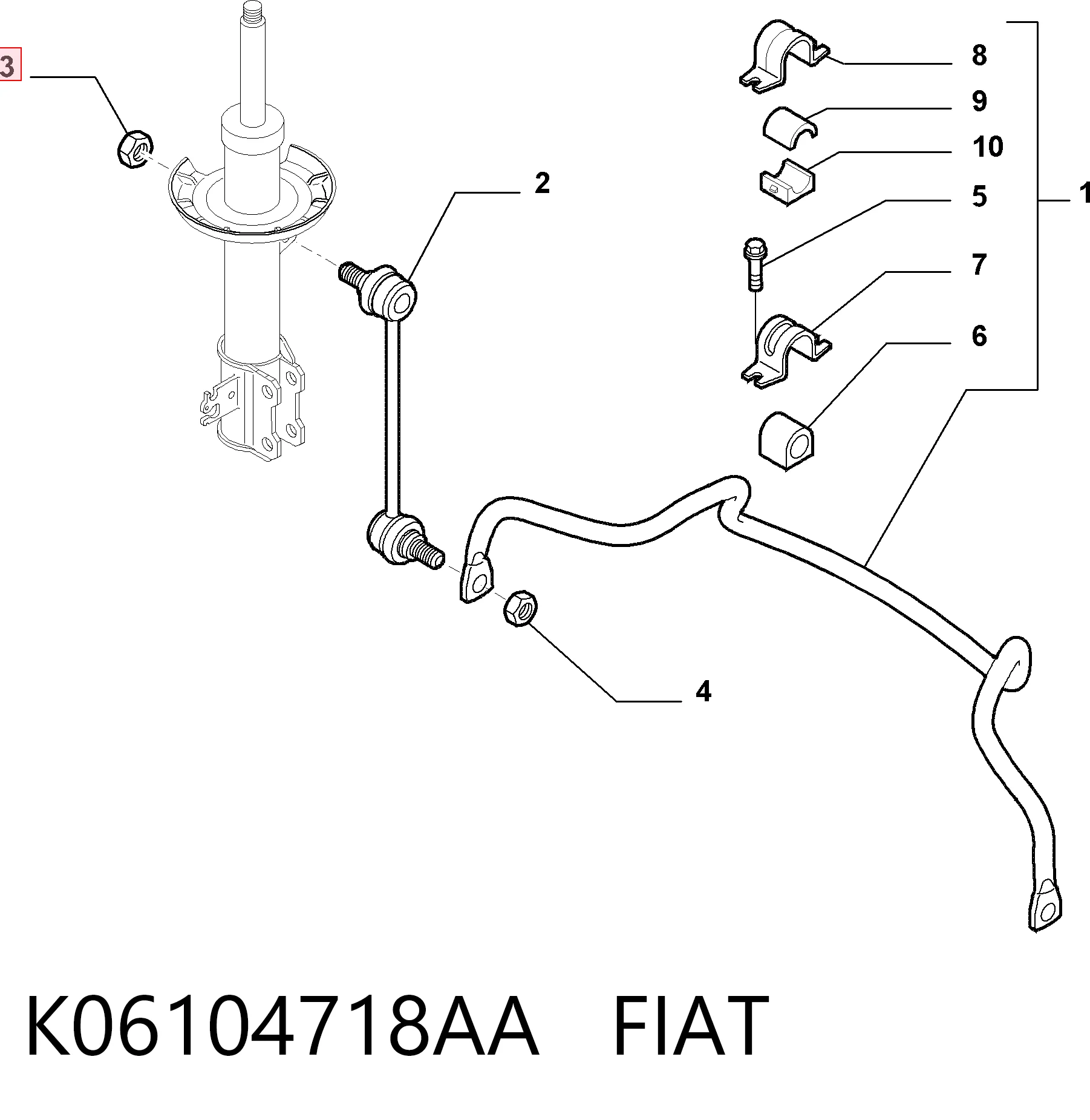 A00000000826964 Mercedes Гайка болта кріплення переднього важеля, нижнього