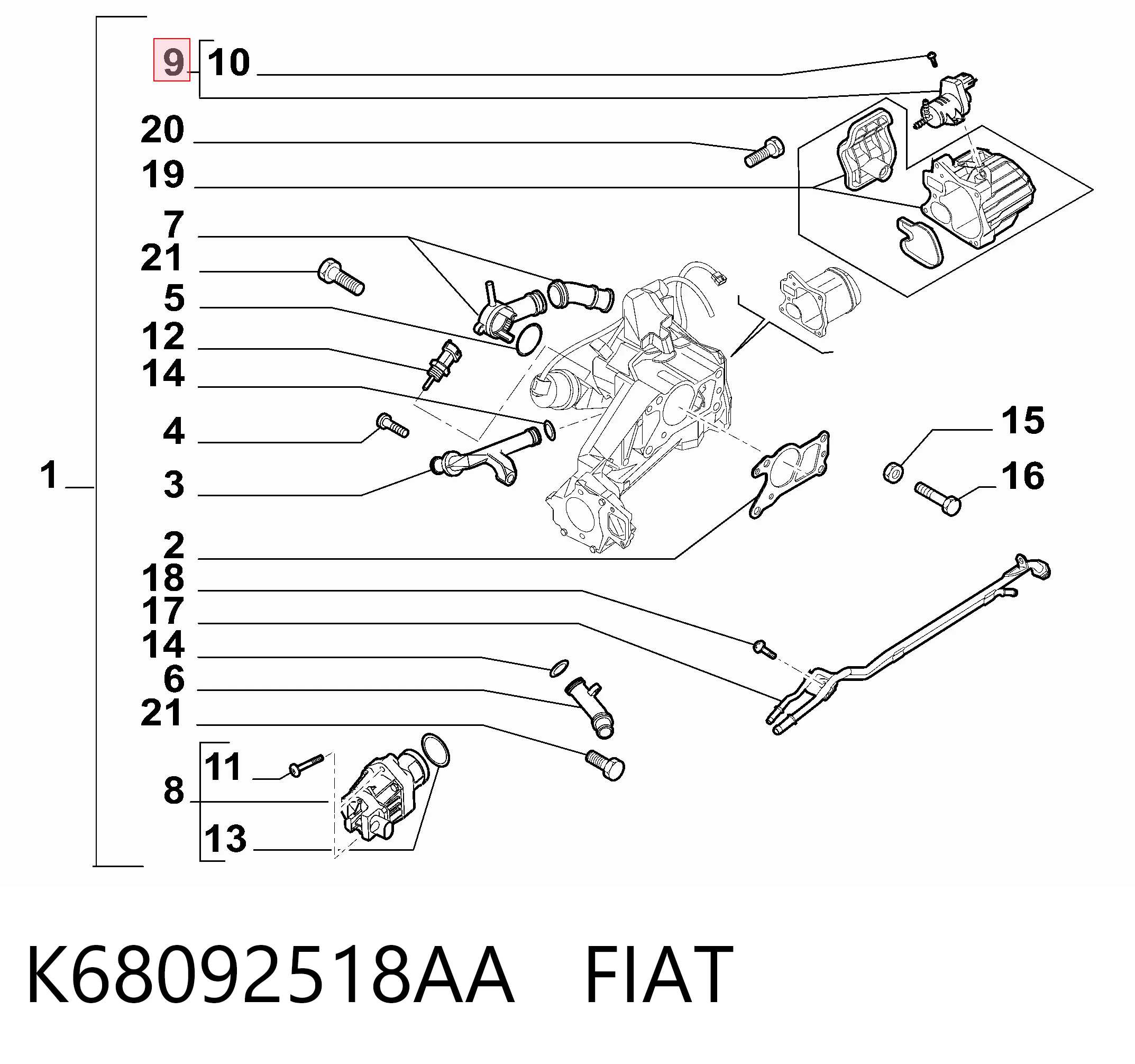 55204916 General Motors Клапан перетворювач тиску наддуву (соленоїд)