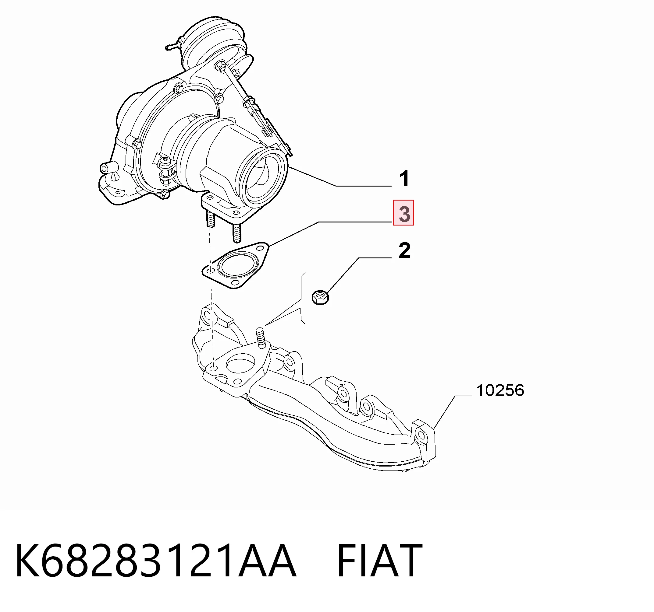 Прокладка глушника 55206838 Opel