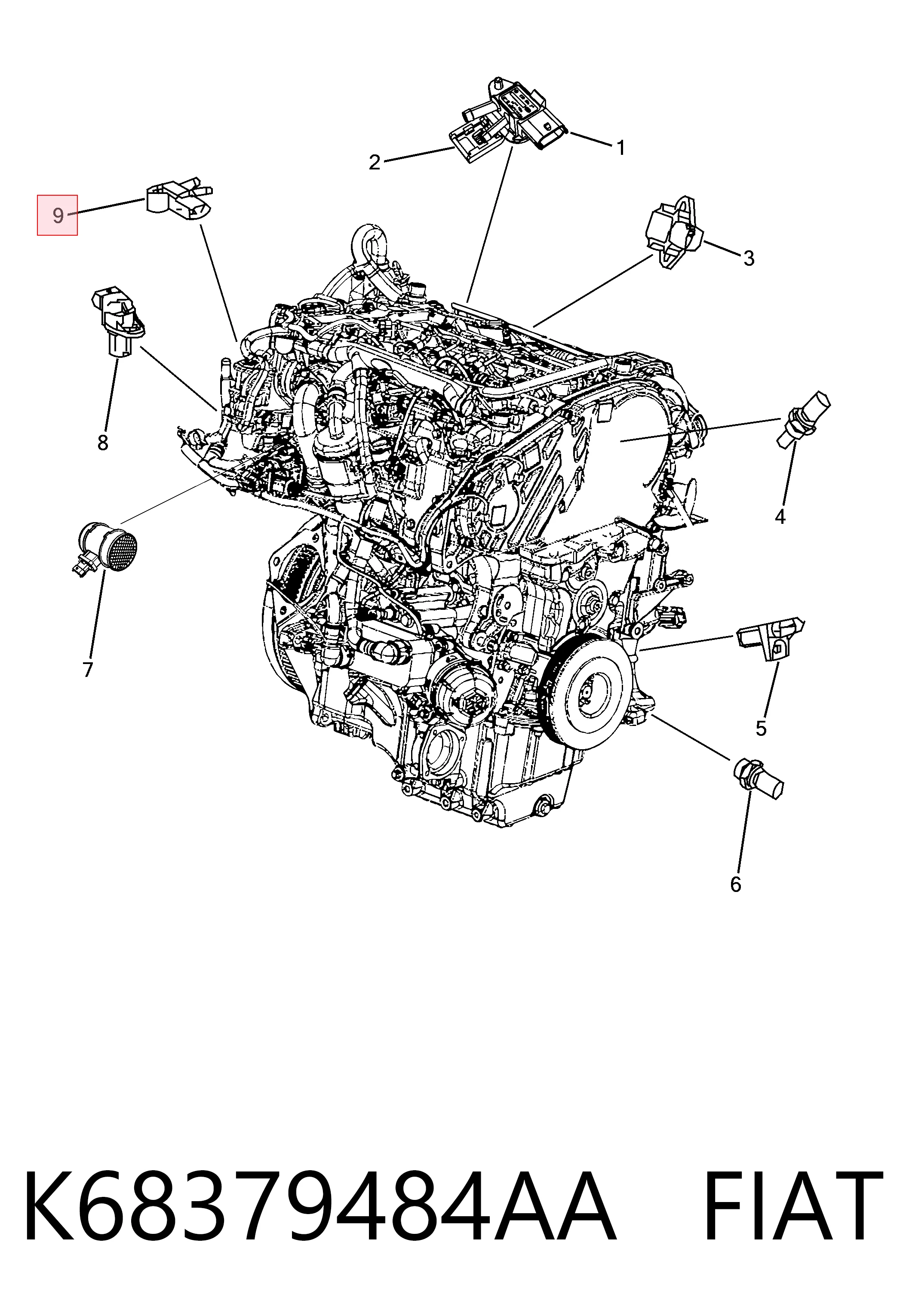Купити 55280822 Peugeot/Citroen Датчик тиску палива