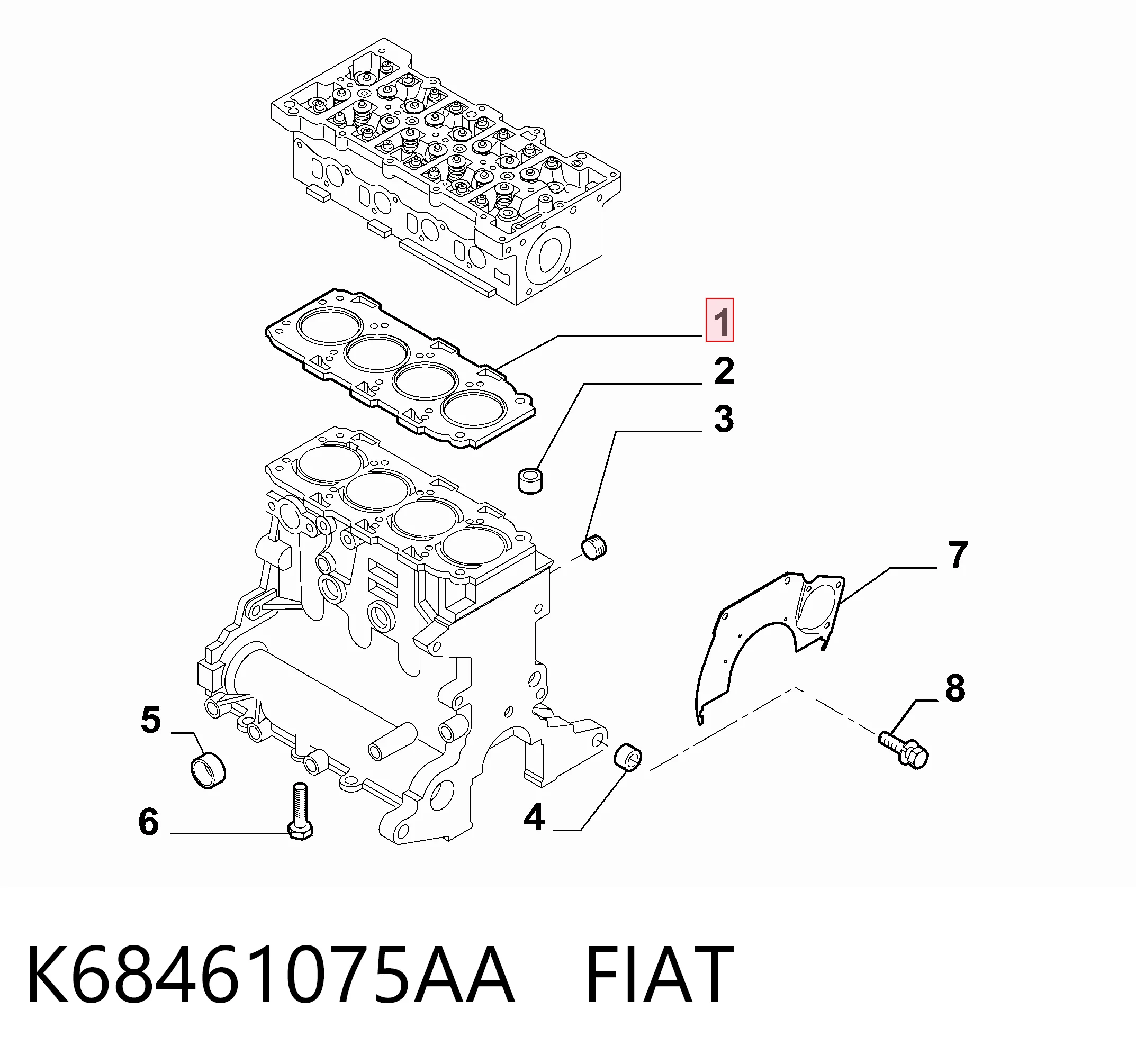 55211409 Opel Прокладка під головку