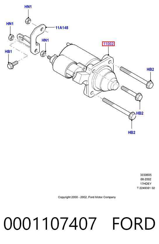 0001107407 Ford Стартер двигуна
