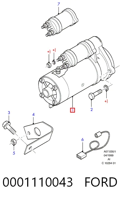 0001110043 Ford Стартер двигуна