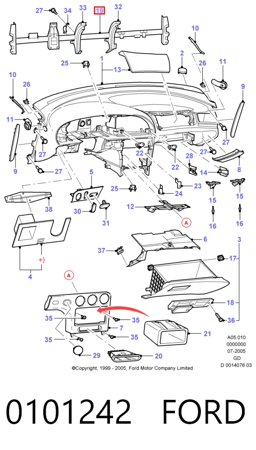  Дзеркало праве Ford Fiesta 