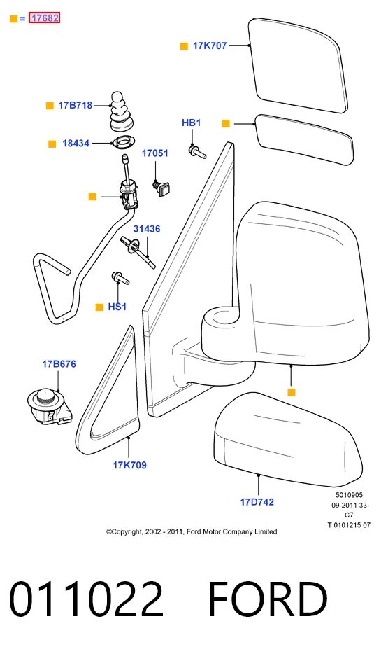Праве бокове дзеркало View MAX 2803M02