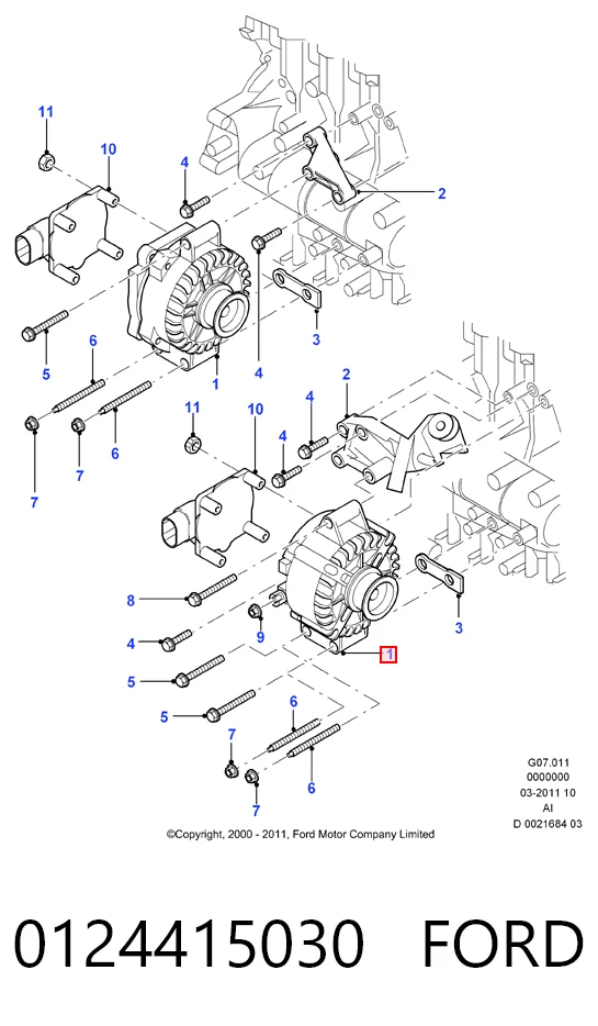 0124415030 Ford Авто генератор