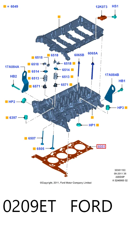 Купити HMP6C1Q6051CC Hmpx Прокладка ГБЦ